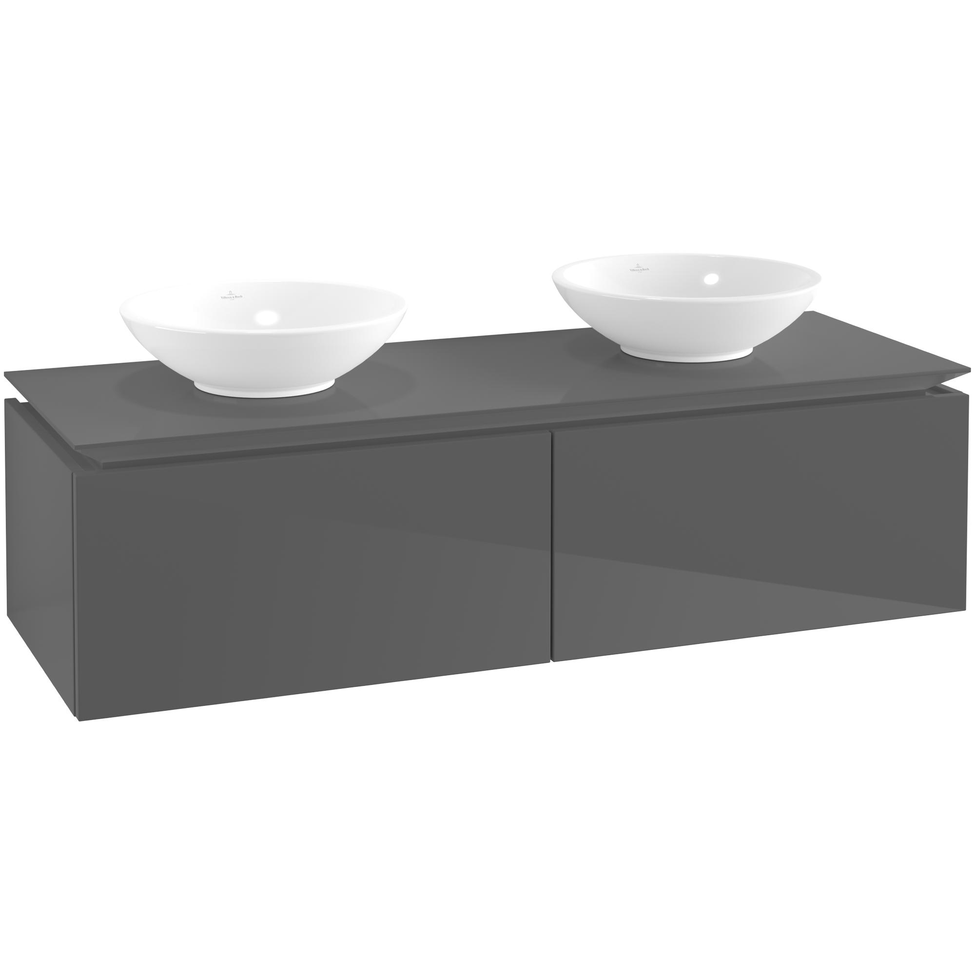 Tvättställsskåp Villeroy & Boch Legato Kompakt 1400 med 2 Lådor för Två Tvättställ