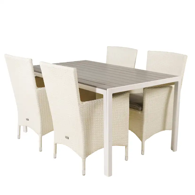 Spisegruppe Venture Home Bront 150 med 4 Milwa Stoler