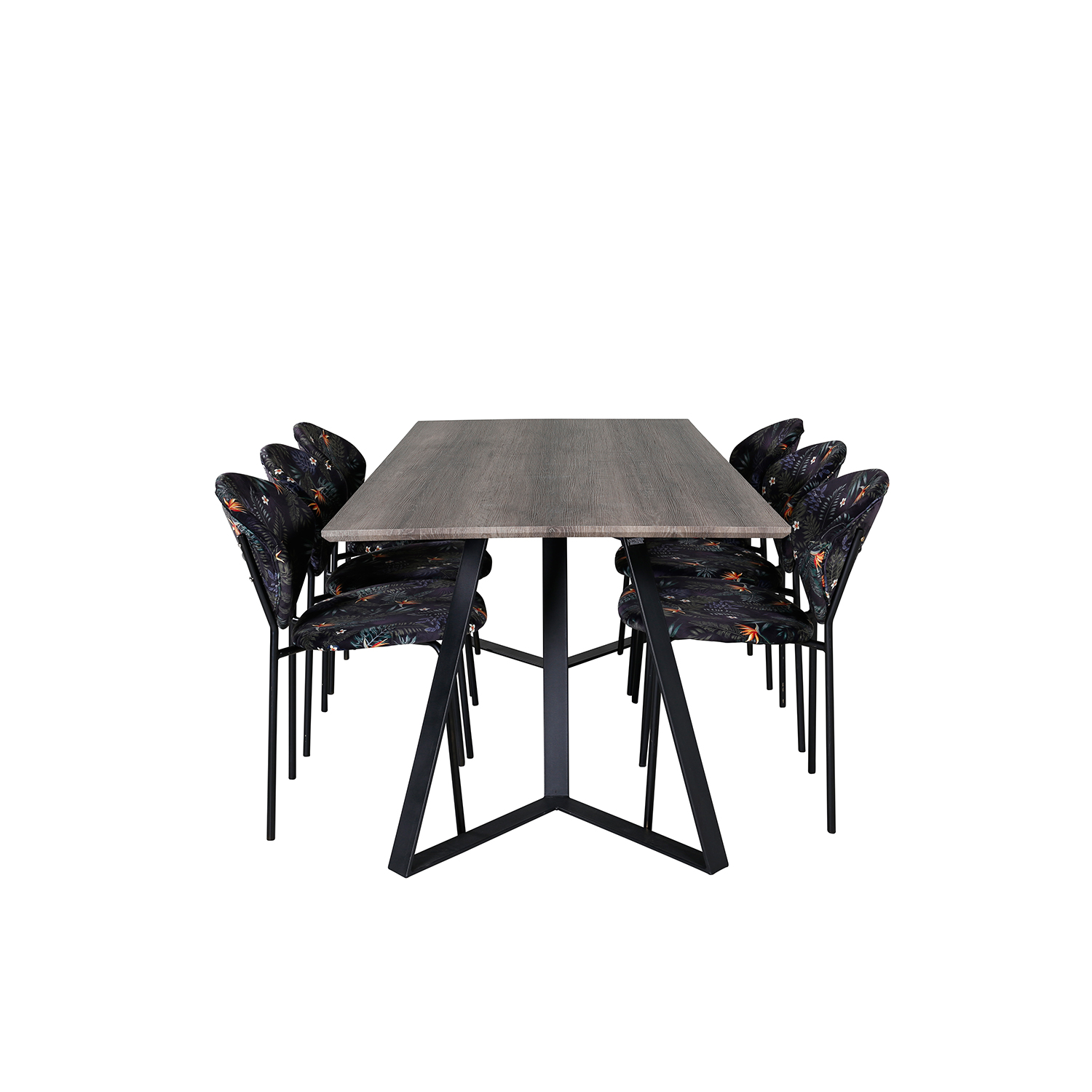 Spisegruppe Venture Home Madde med 6 Valor Stoler Polyester