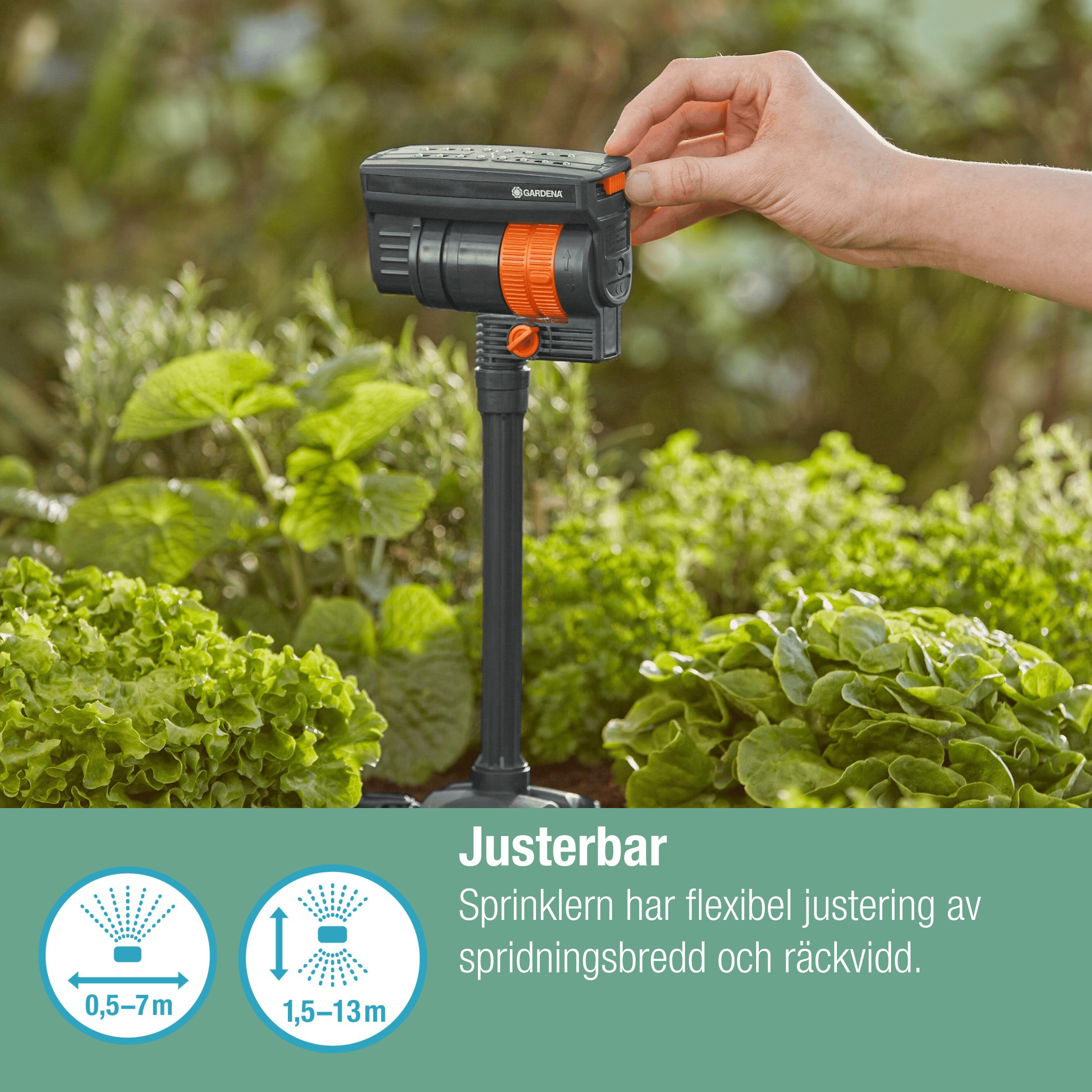 Forlengelsesrør Gardena Micro-Drip for Rektangulær Sprinkler OS 90