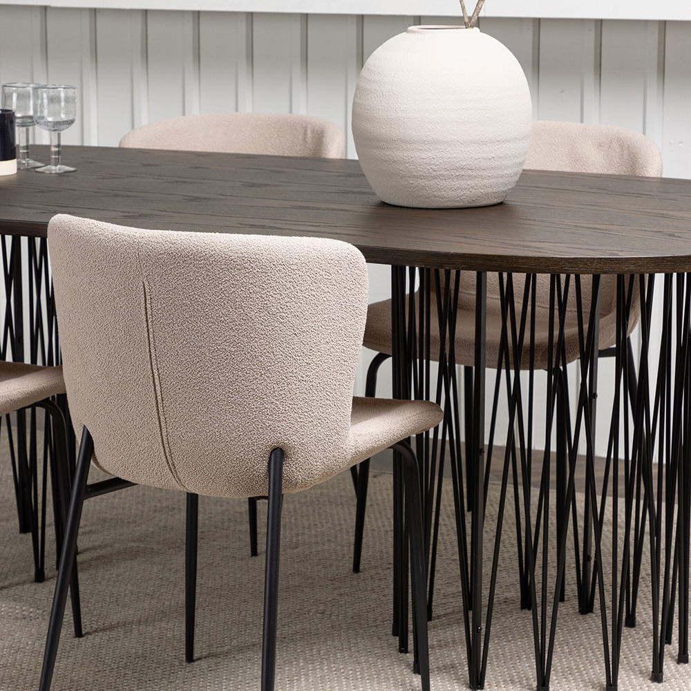 Spisegruppe Venture Home Stone med 4 Modesto Stoler