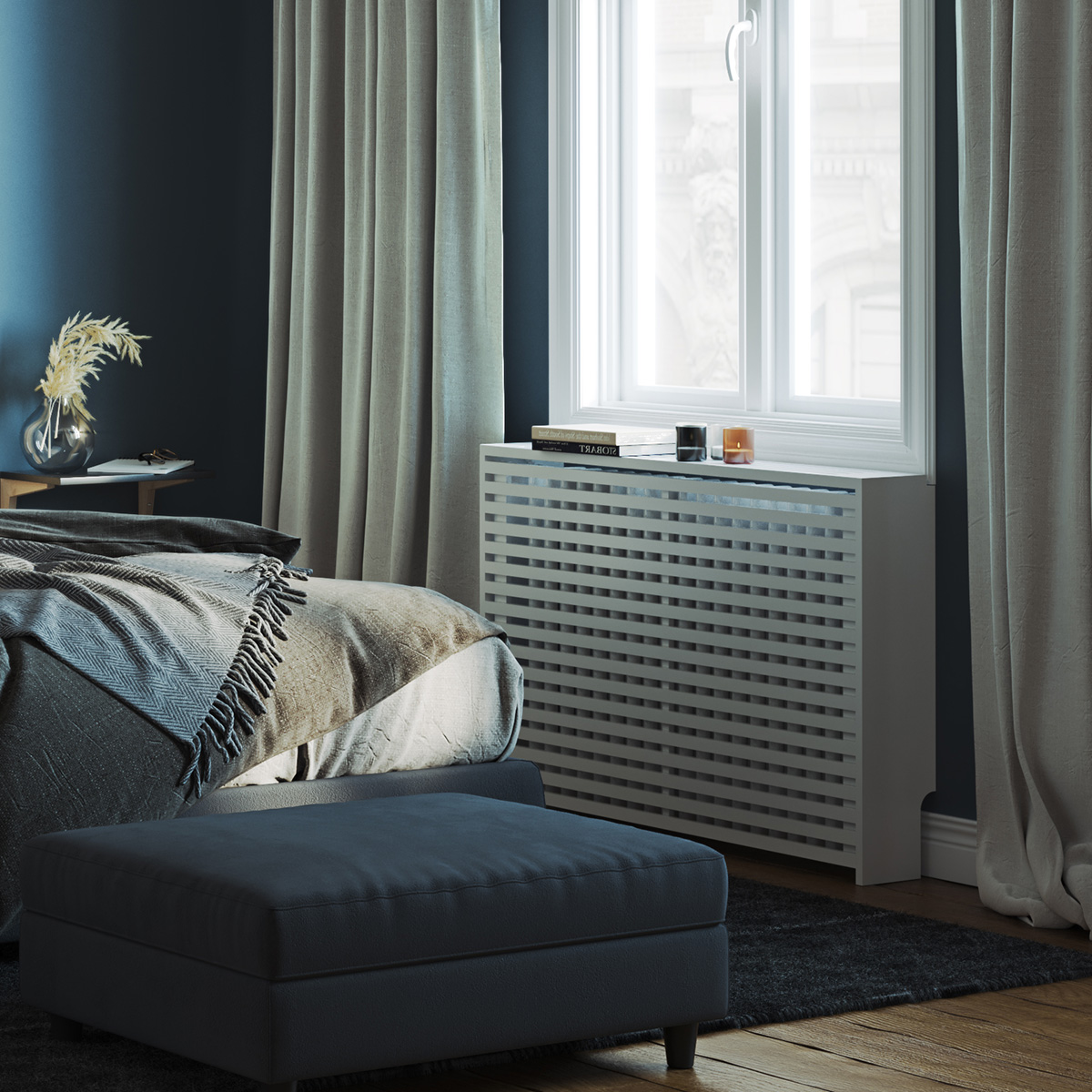 Radiatorskjuler Lundbergs Yoko Hvit