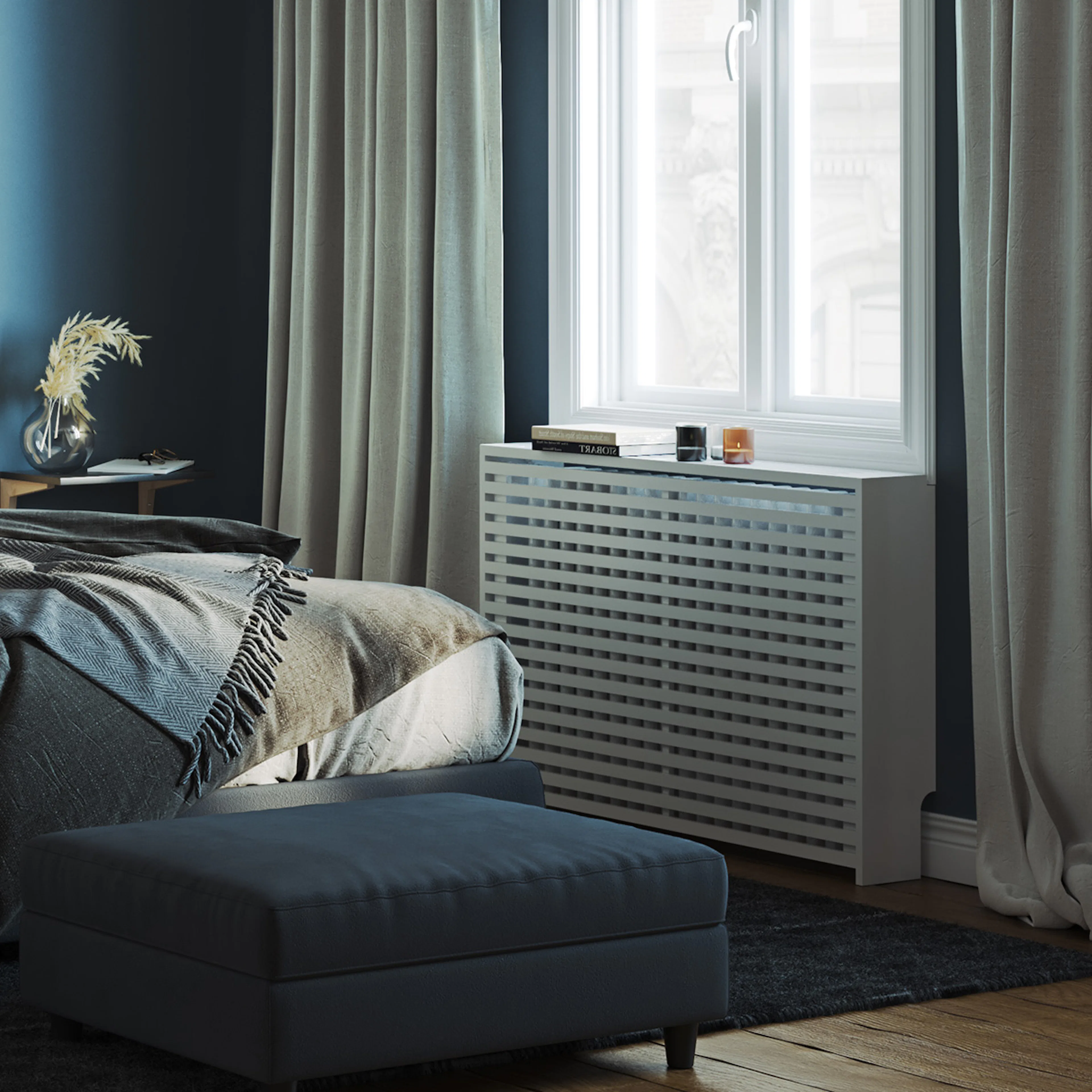 Radiatorskjuler Lundbergs Yoko Hvit