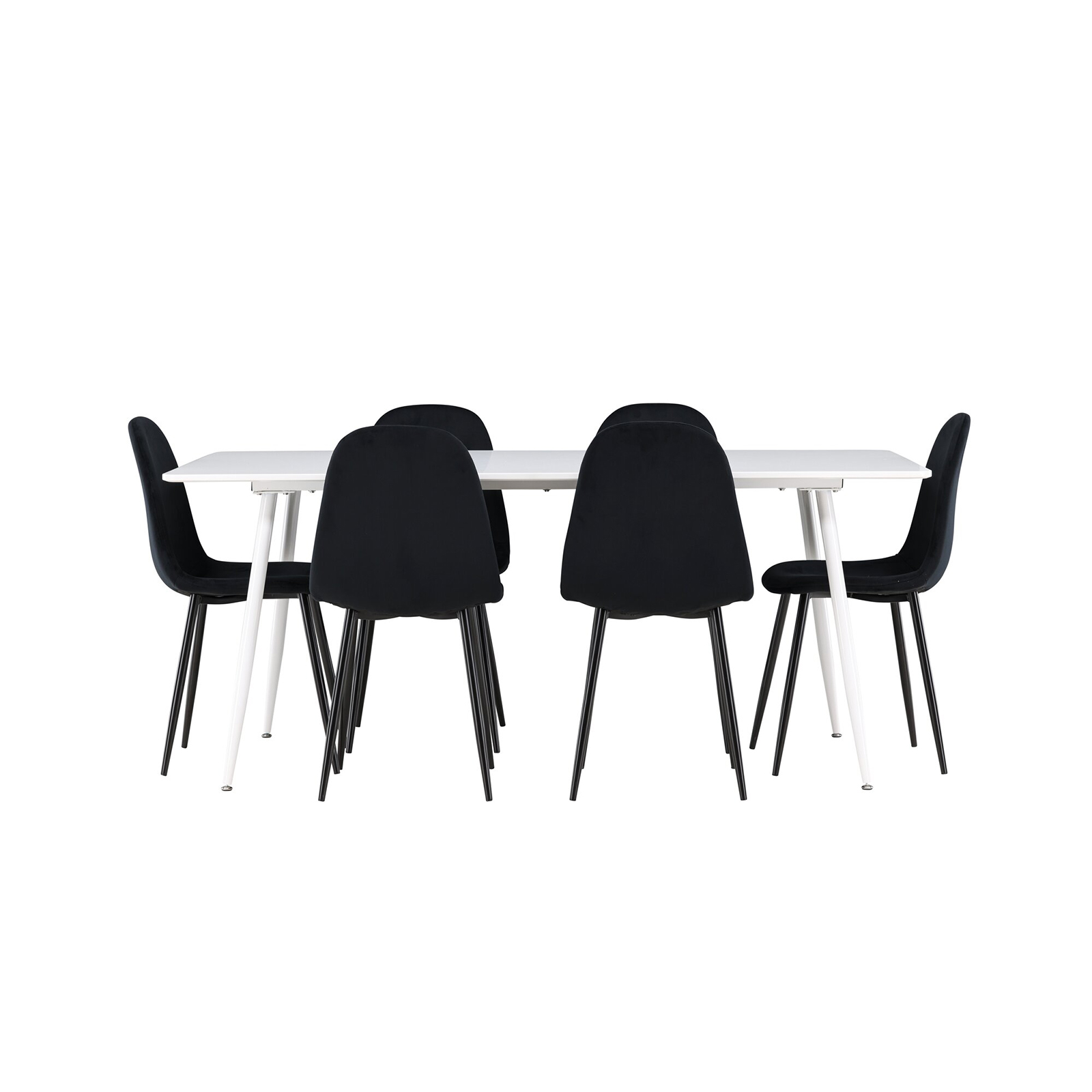 Spisegruppe Venture Home Silar 180 med 6 stk Polar Stoler Fløyel