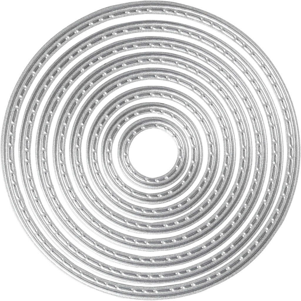 Skjær- og Pregesjablong Creativ Company Sirkler Dia 1,5-7 cm 1 stk