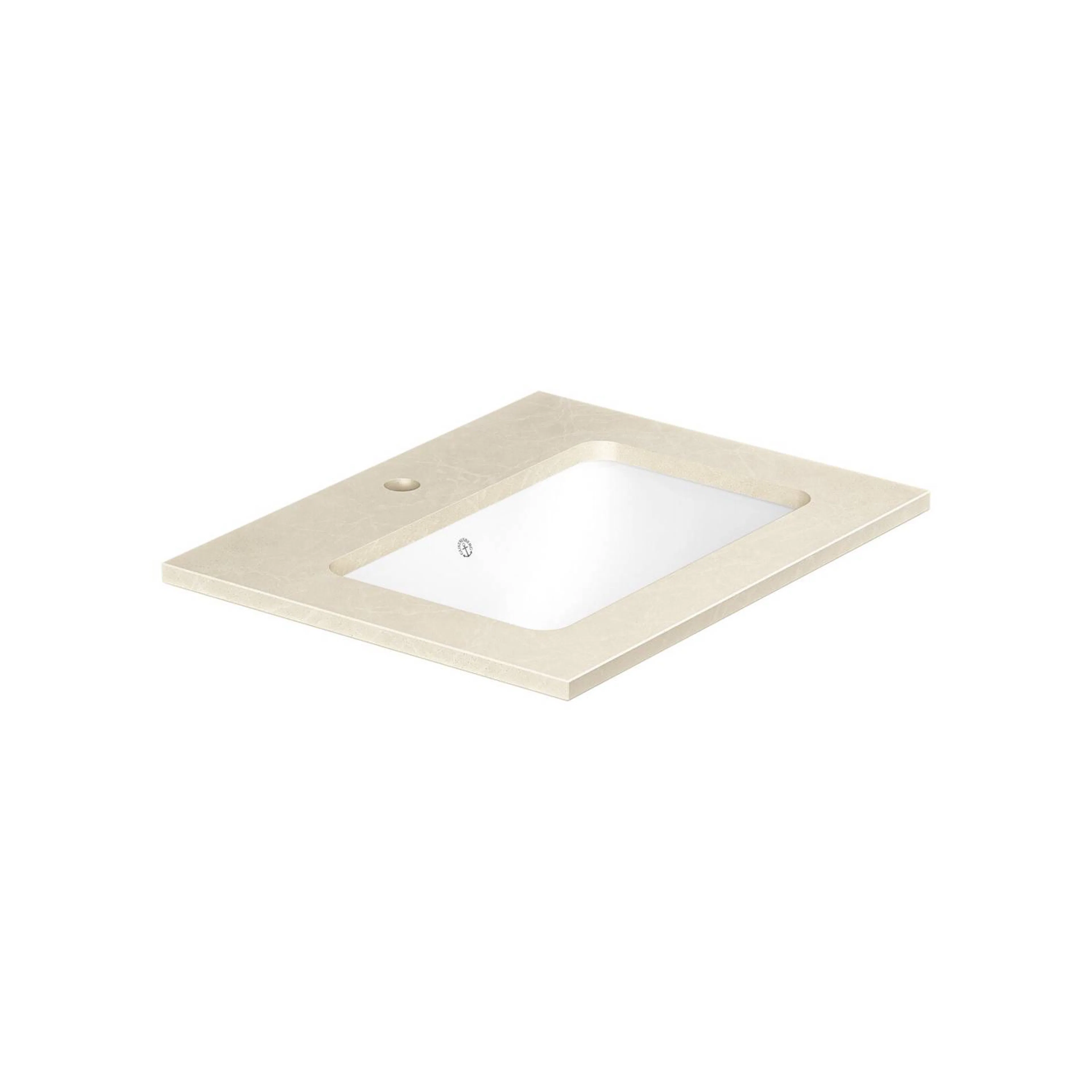 Benkeplate Gustavsberg Ducentic 60 cm i Naturstein med Underlimt Servant