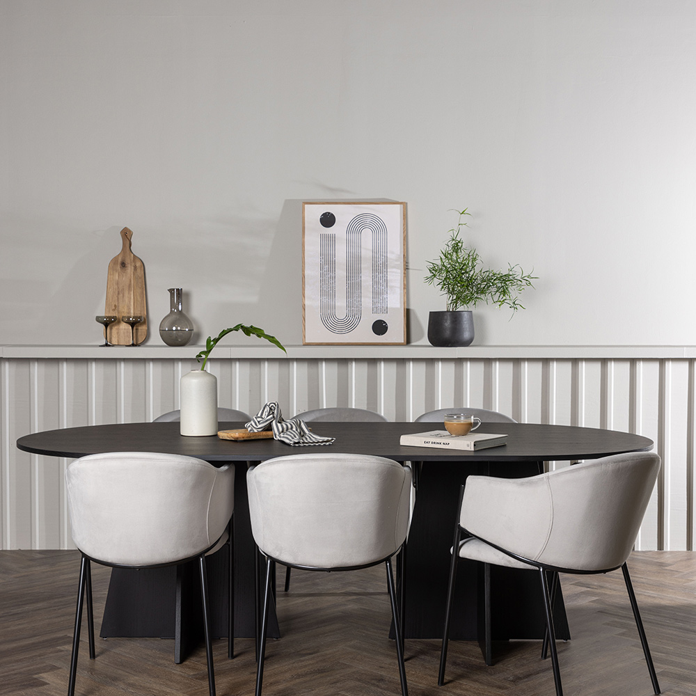 Spisegruppe Venture Home Bootcut med 6 stk Evelina Stoler