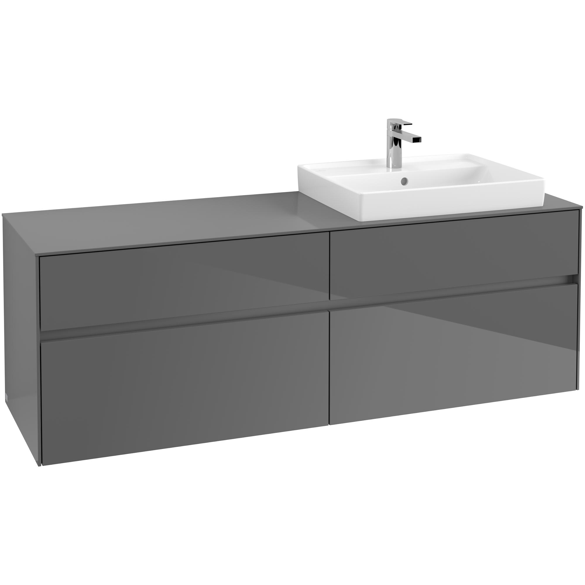 Tvättställsskåp Villeroy & Boch Collaro 160 cm med 4 Lådor för Ovanpåliggande Tvättställ | badrum - badrumsmobler - tvattstallsskap-och-kommod | KakelKungen