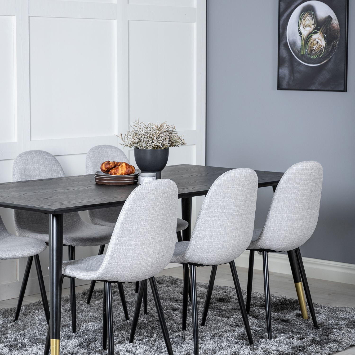 Spisegruppe Venture Home Dipp med 6 Polar Stoler