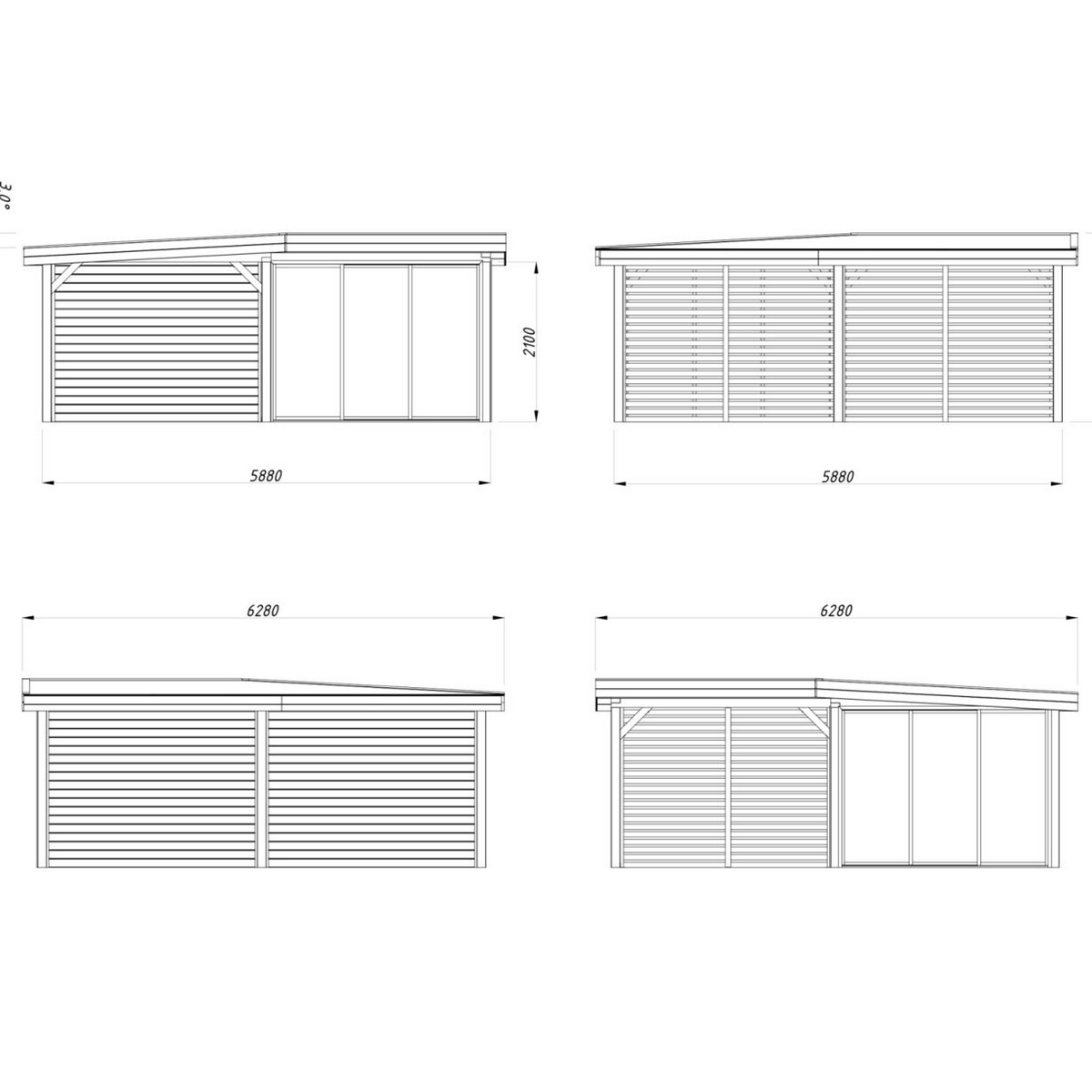 Hagestue Palmako Lenna 24,9 m2 Set 411 Slide