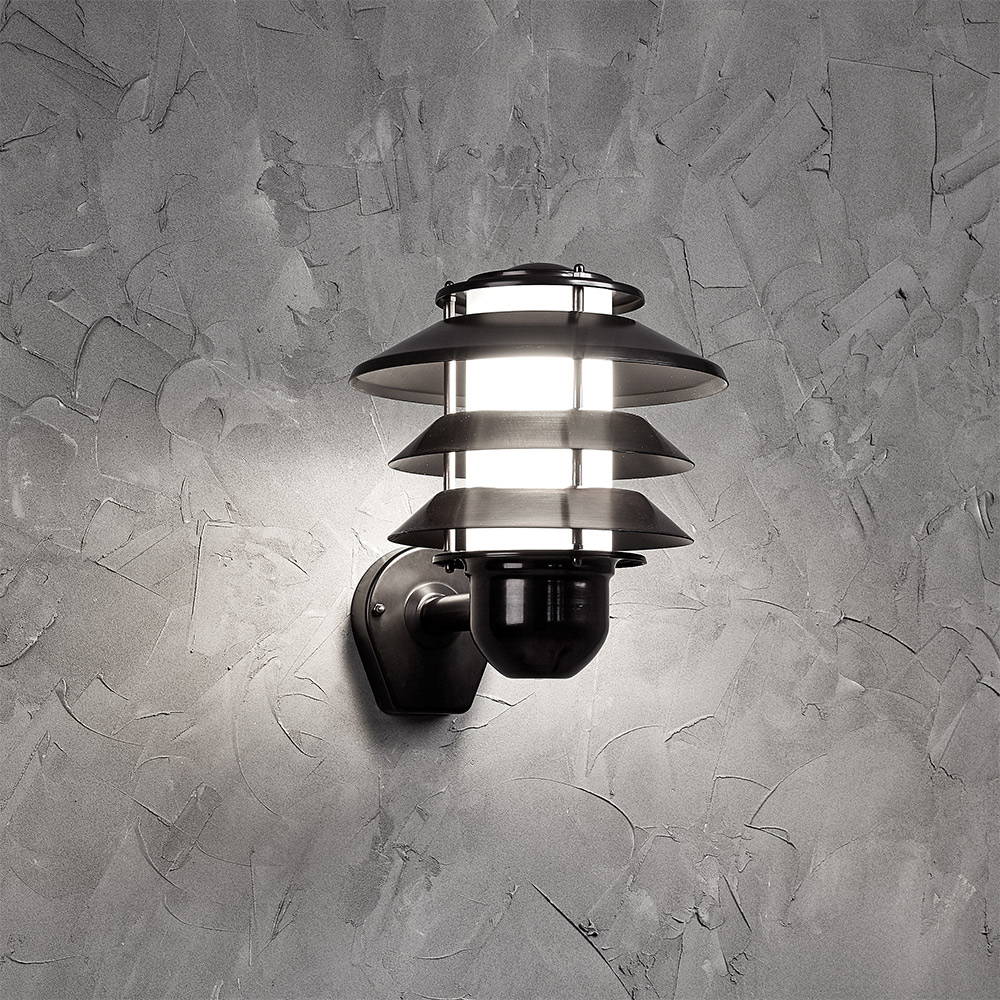 VÄGG ALEFORS LED 800LM SVART Sort