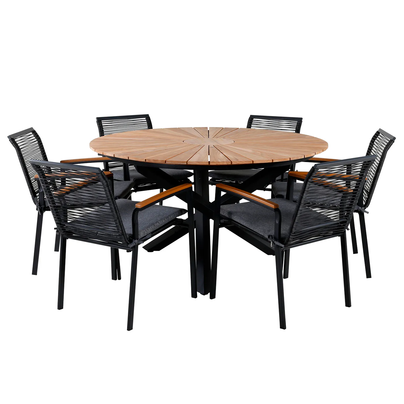 Spisegruppe Venture Home Meya med 6 Douglas Spisestoler