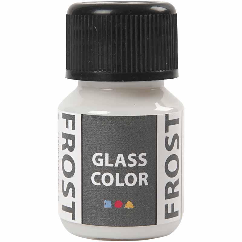 Glasfärg frost, vit, 30 ml/ 1 flaska Hvit
