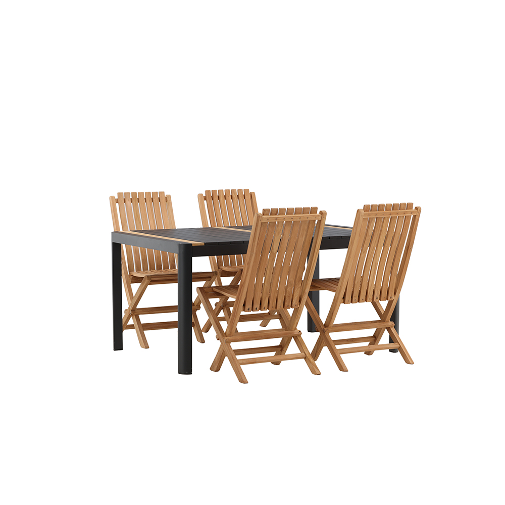 Spisegruppe Venture Home Togo 150x100 cm med 4 Ghana Stoler