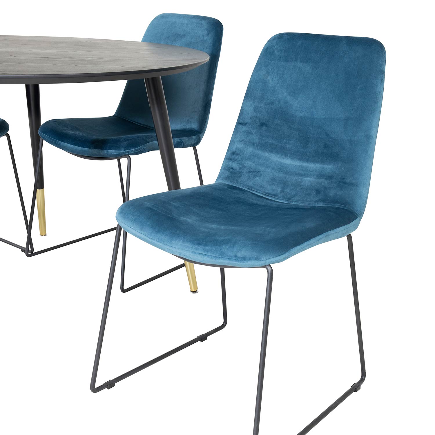Spisegruppe Venture Home Dipp Ø115 cm med 4 Muce Stoler