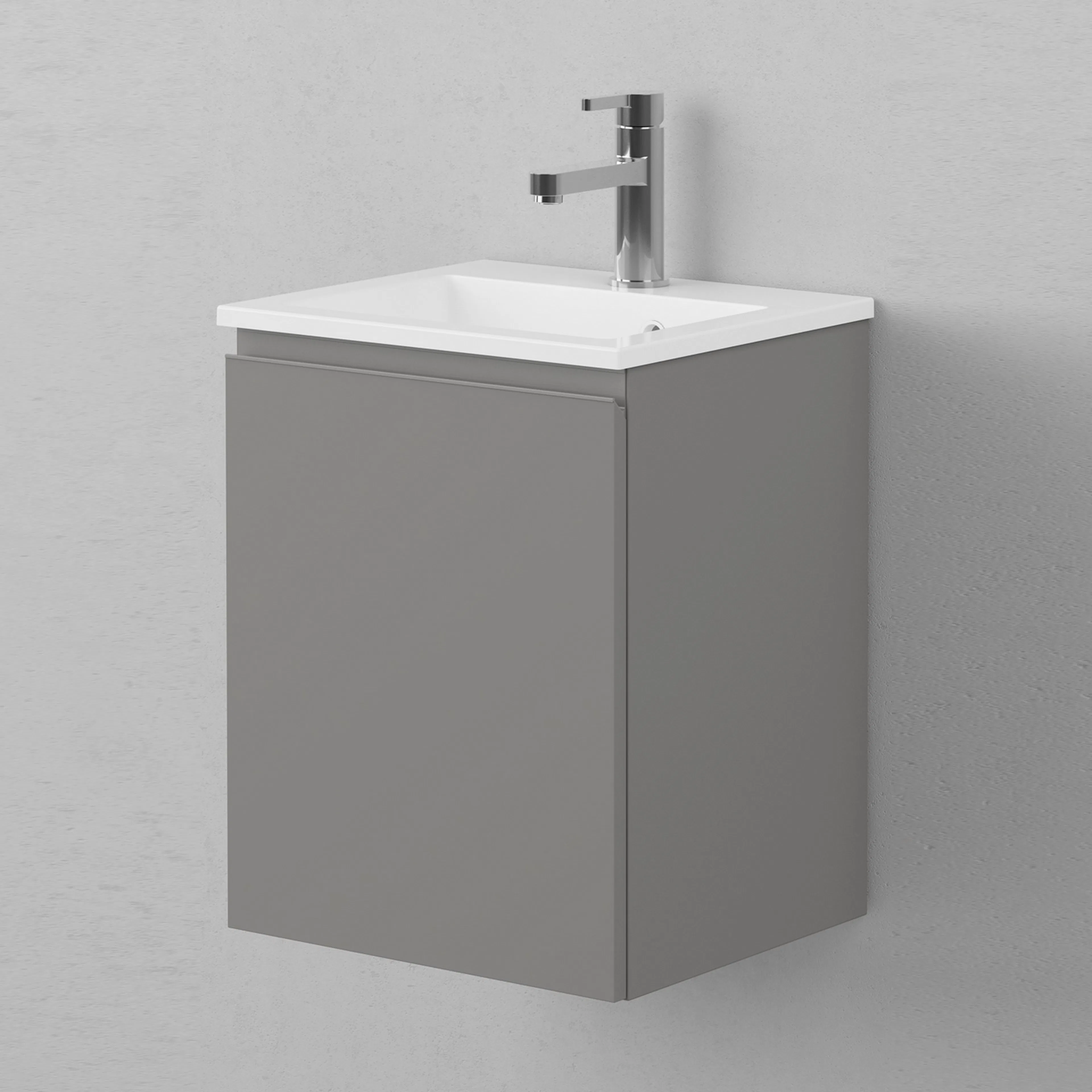 Kommod VISKAN Grip 40 Still Gray, Luckhängning: Vänster