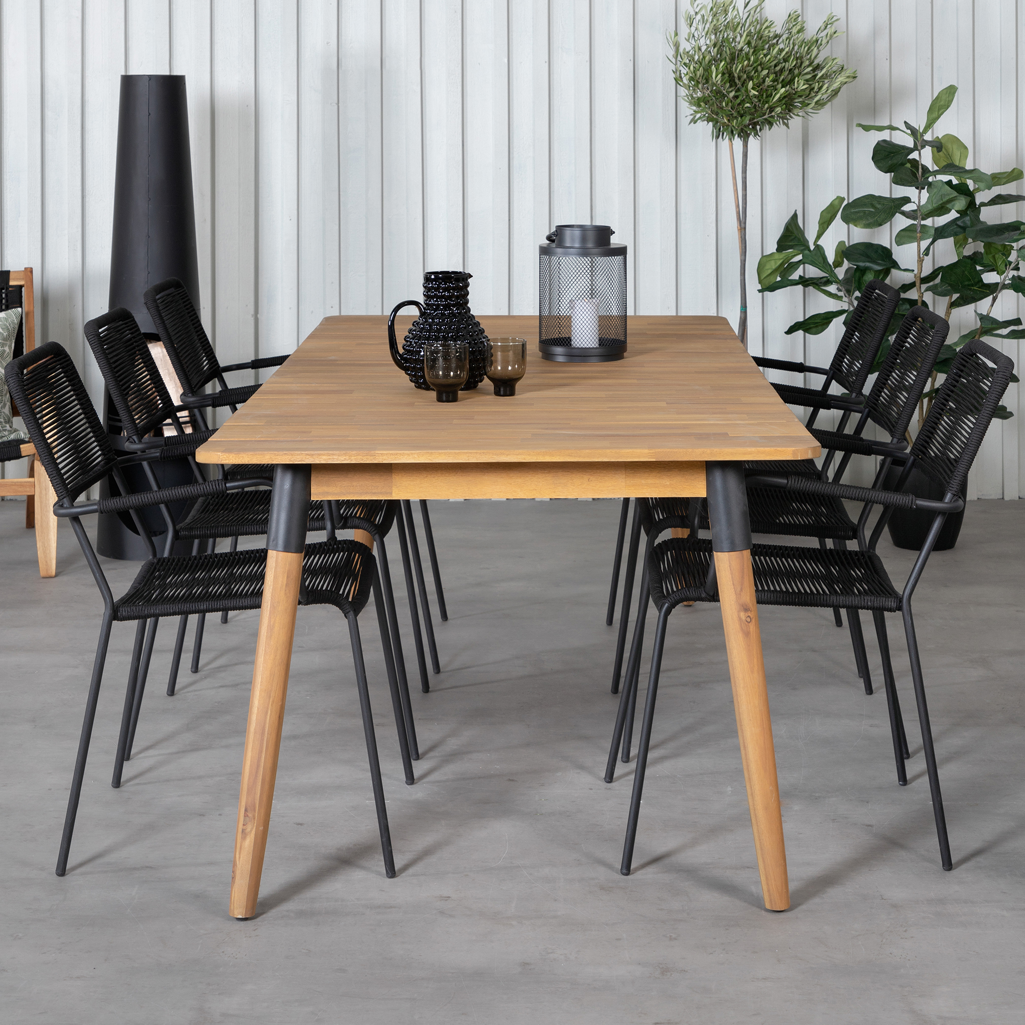 Spisegruppe Venture Home Julle med 6 Minos Spisestoler med Armstøtte
