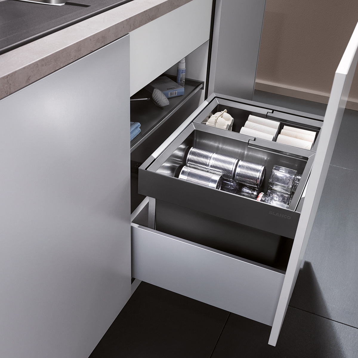 Kildesorteringsbeholder Blanco Flexon II 60/2