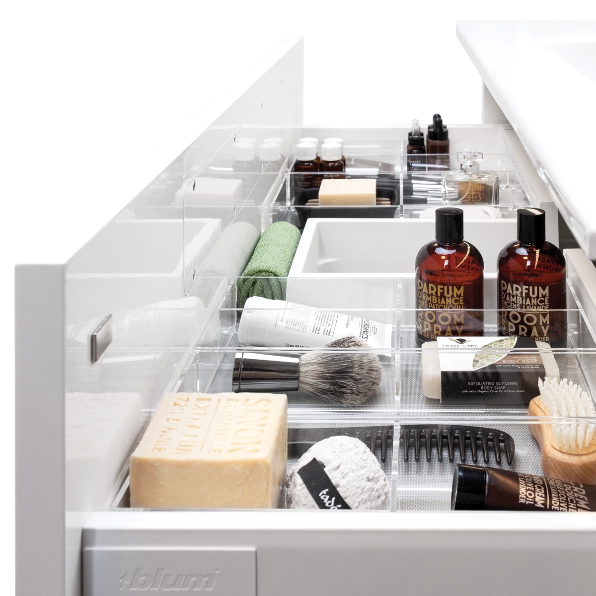 Skuffeinndeler Korsbakken Plexiglass Sett for 120 cm Skuff