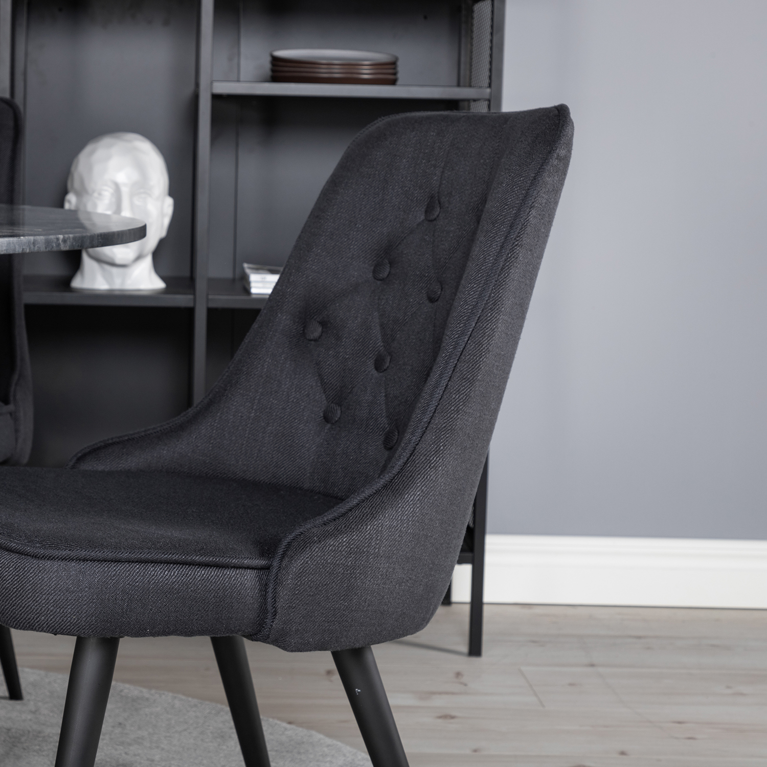 Spisegruppe Venture Home Estelle med 4 Vera Stoler Polyester