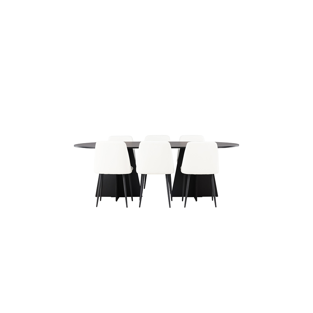 Spisegruppe Venture Home Bootcut med 6 stk Night Stoler