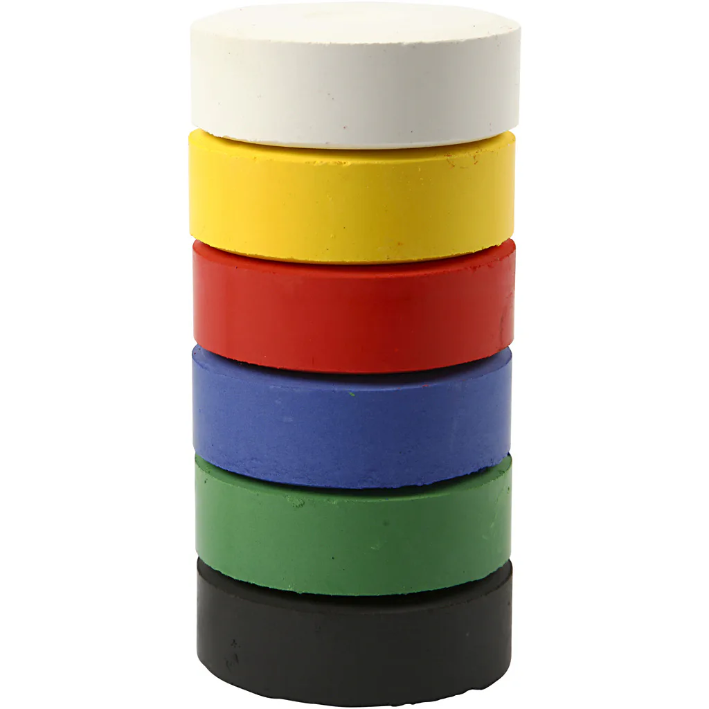 Vannfarge Creativ Company Primærfarger 19x57 mm 6 stk/1 Pk