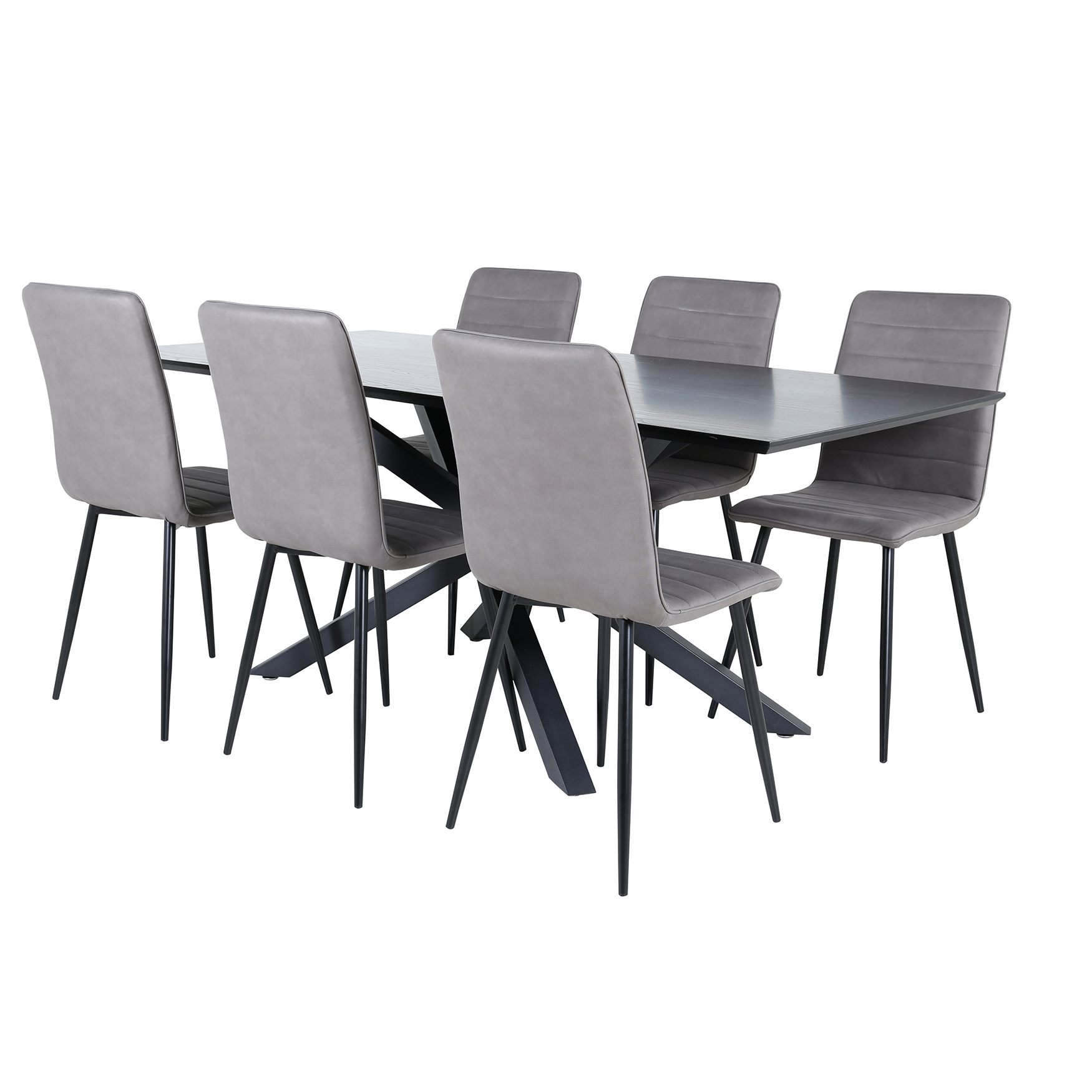 Spisegruppe Venture Home med Piata Spisebord og 6 Walerina Spisestoler
