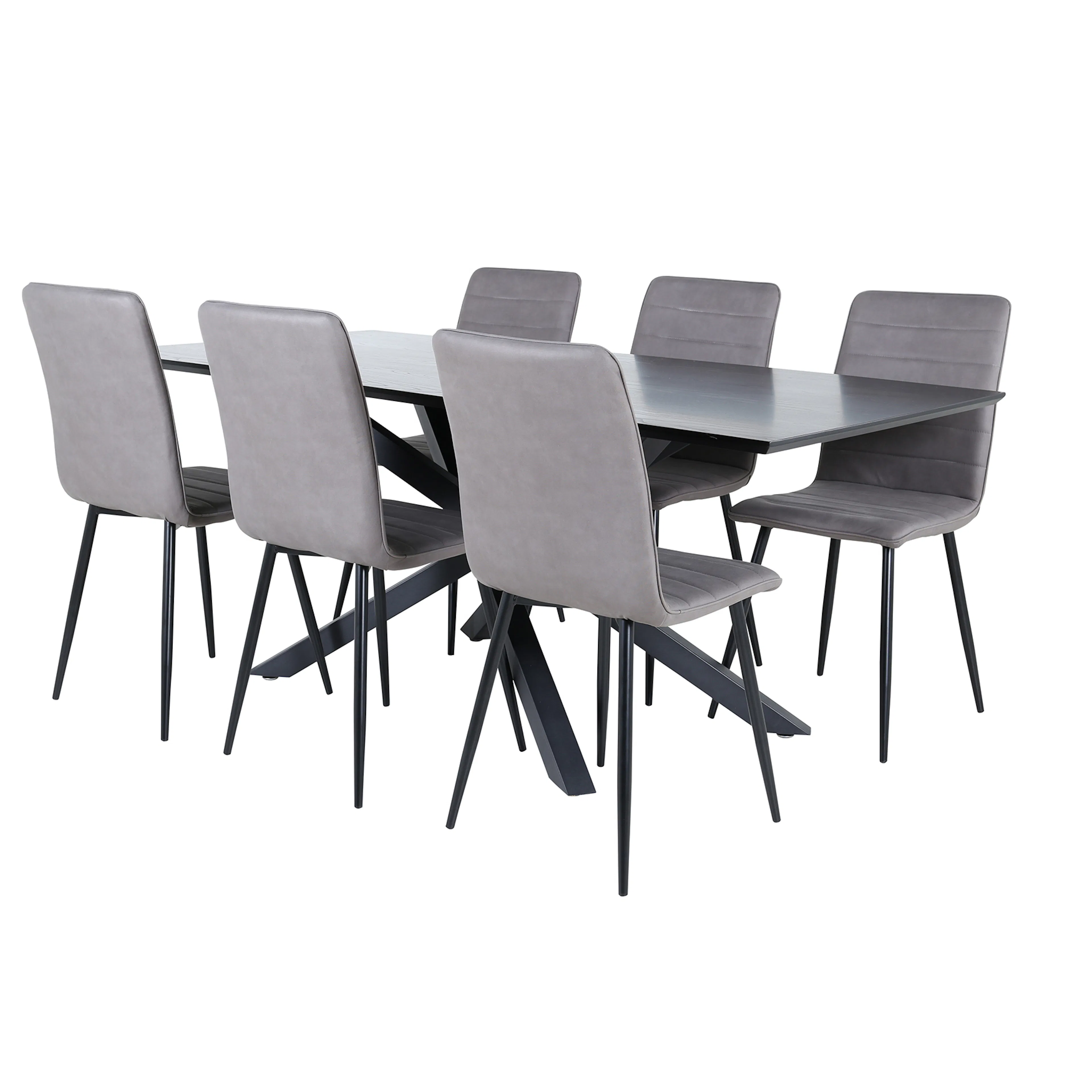 Spisegruppe Venture Home med Piata Spisebord og 6 Walerina Spisestoler
