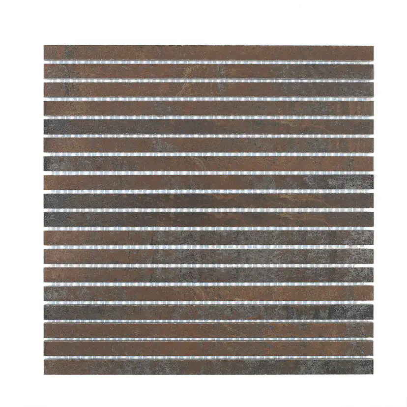 KlinkerMosaikk Arredo Iron Rust Brun Line 1x30 cm
