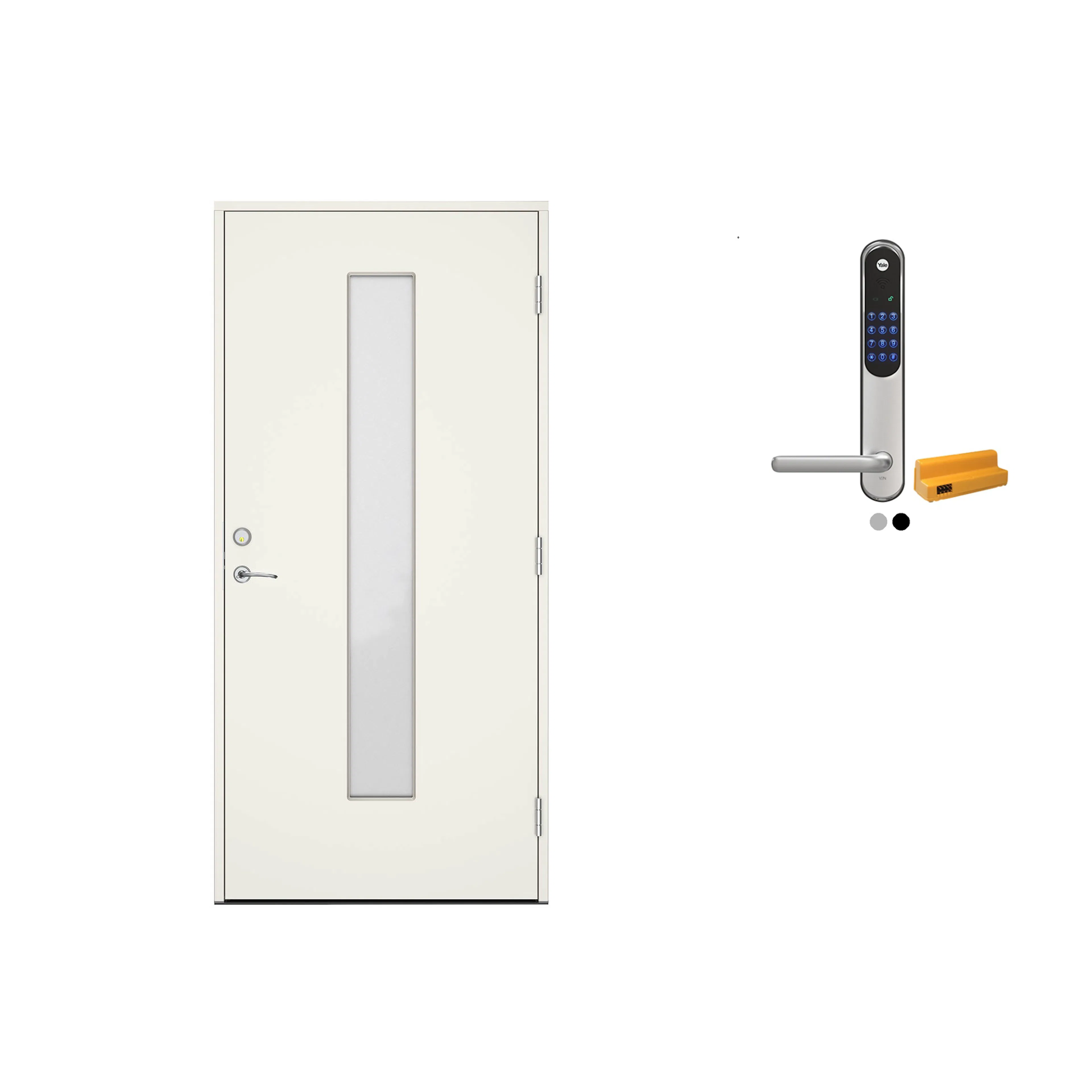 Ytterdør Swedoor Advance-Line Nordic Skagen med Yale Doorman Classic Home