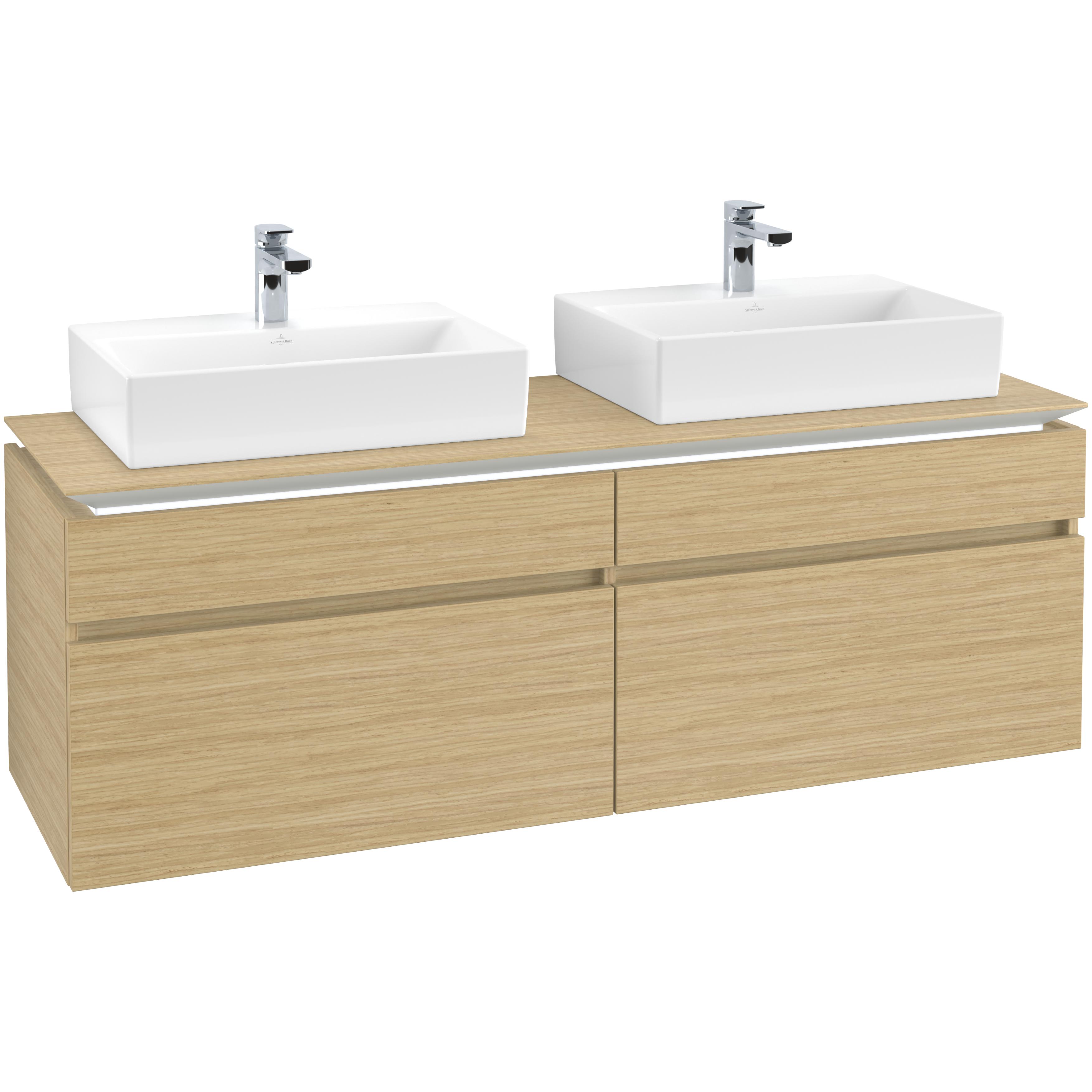 Tvättställsskåp Villeroy & Boch Legato 1600 med 4 Lådor för Två Tvättställ från Memento | badrum - badrumsmobler - tvattstallsskap-och-kommod | KakelKungen