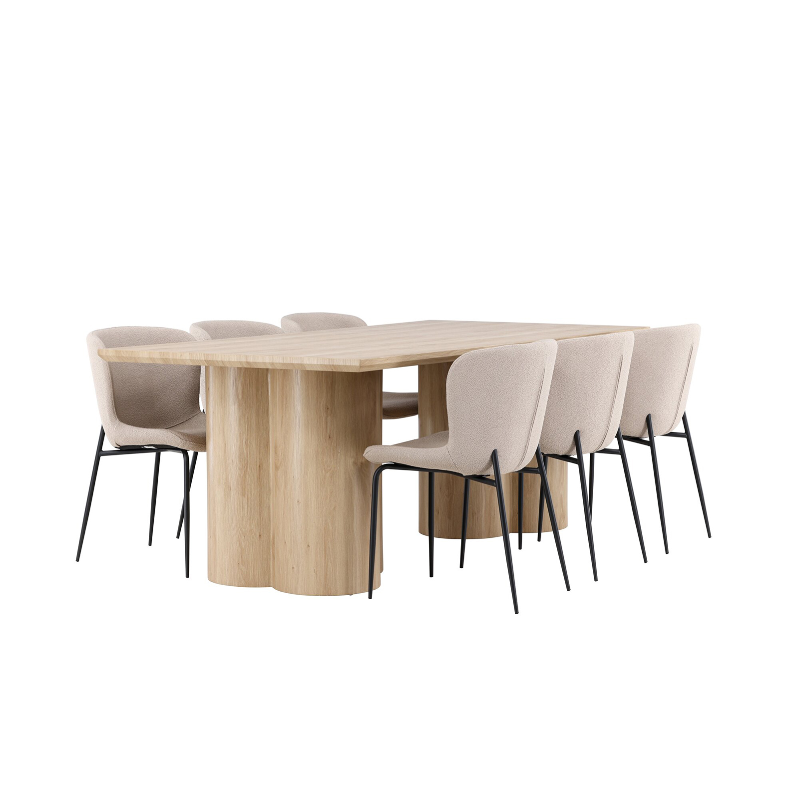 Spisegruppe Venture Home Olivia 210 med 6 stk Modesto Stoler
