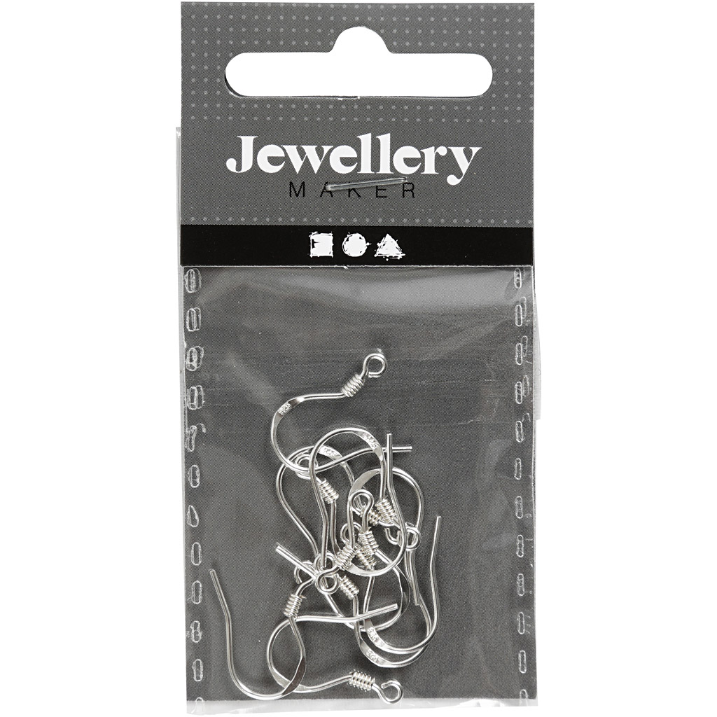Ørekrok Creativ Company Fransk Sterlingsølv 14 mm 10 Stk/1 Pk