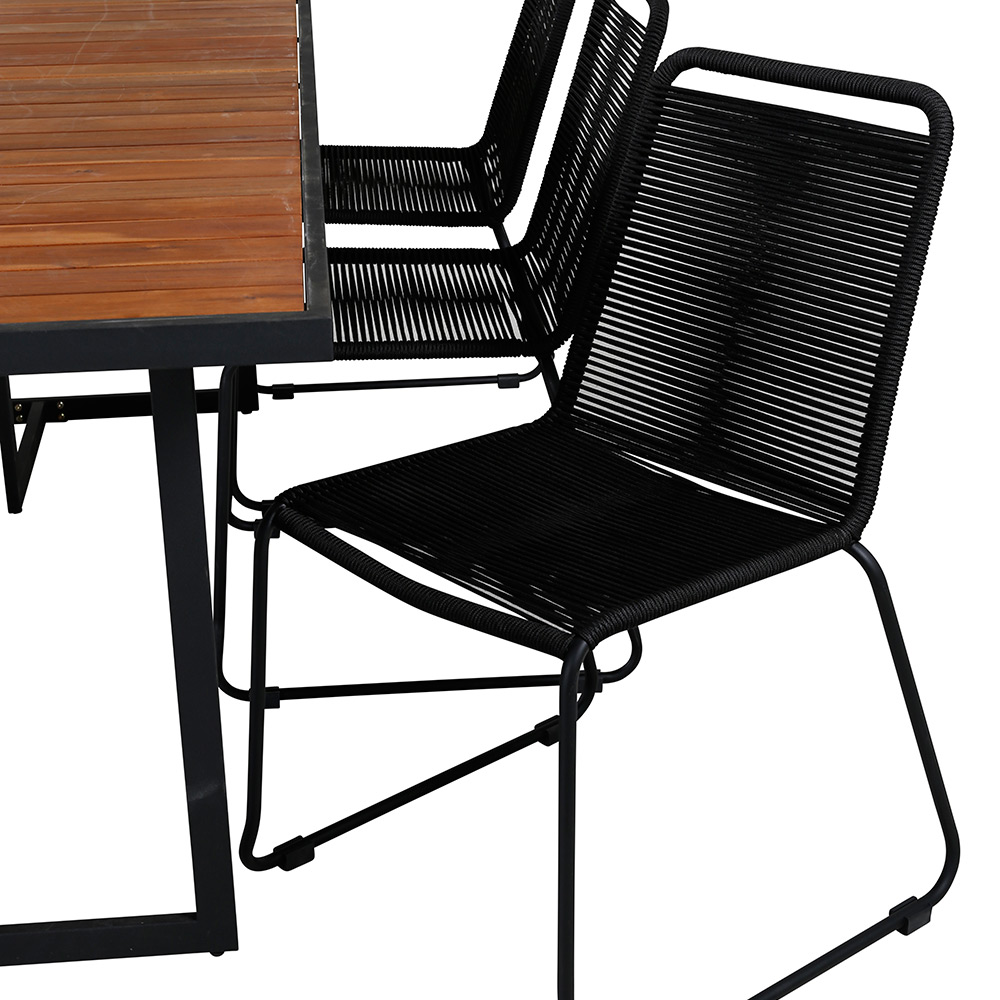 Spisegruppe Venture Home King med 6 Lumi Stablebare Spisestoler