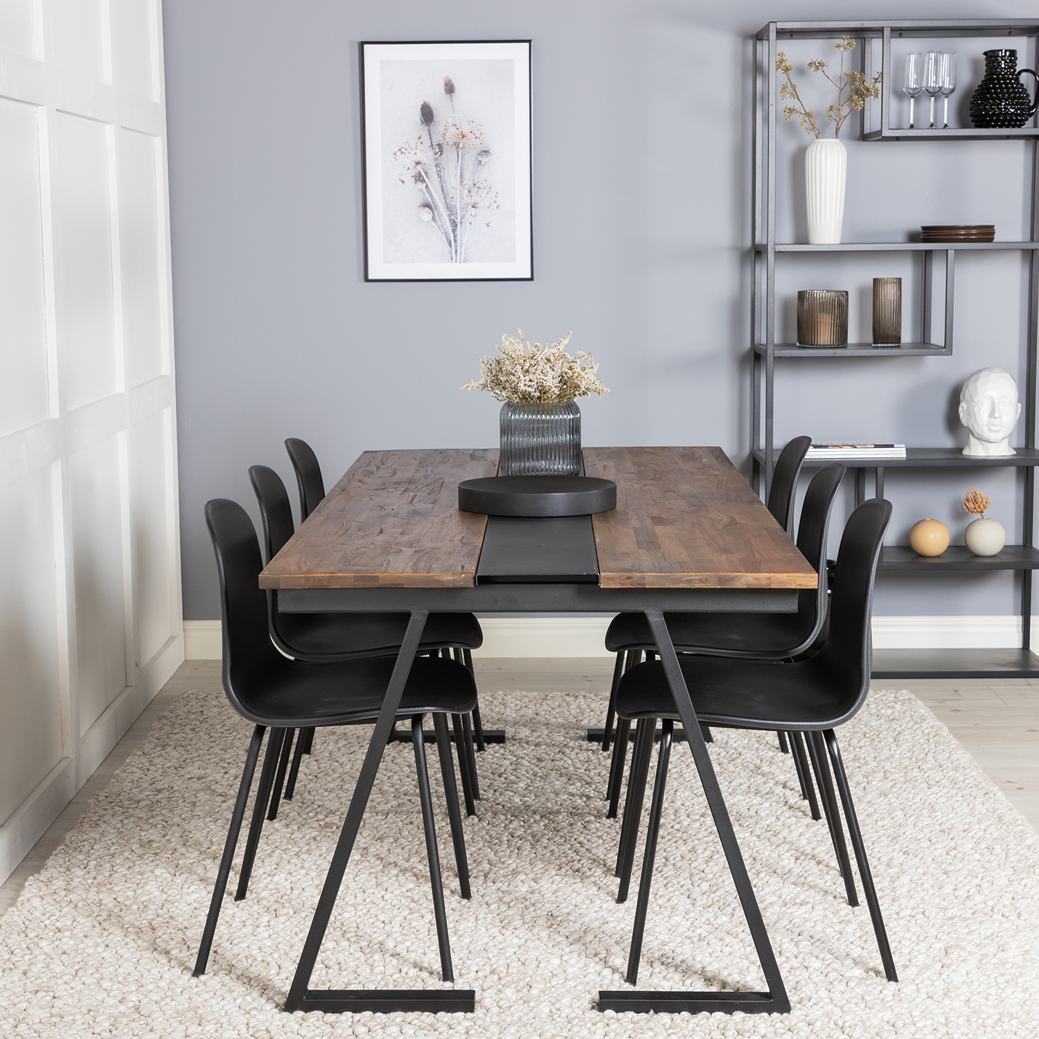Spisegruppe Venture Home Jane med 6 Ardi Stoler