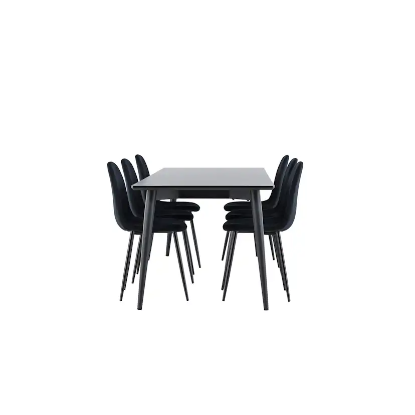 Spisegruppe Venture Home Ellis 230 med 6 stk Polar Stoler Fløyel