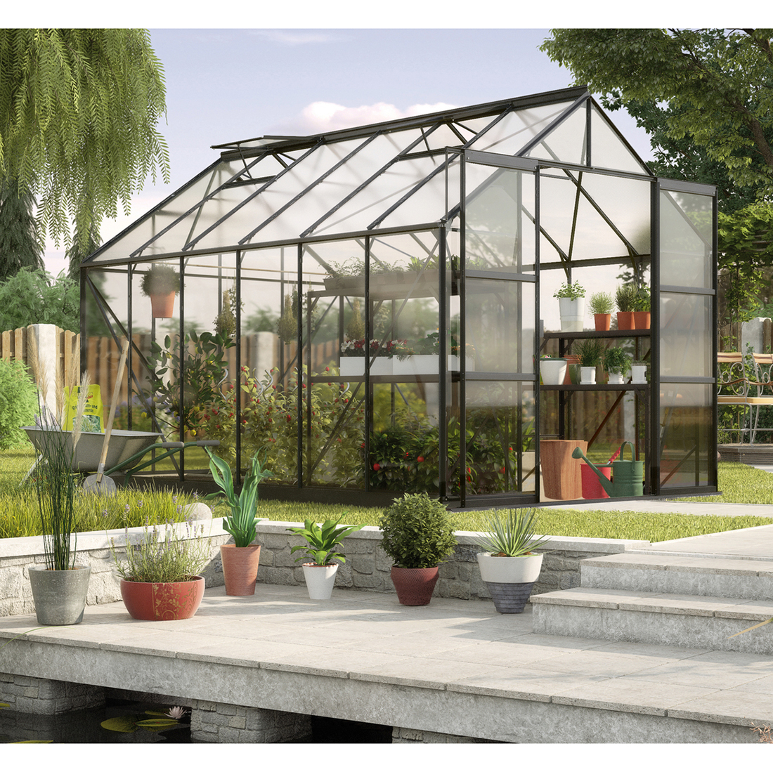 Drivhus Vitavia Phoenix  med Sokkel