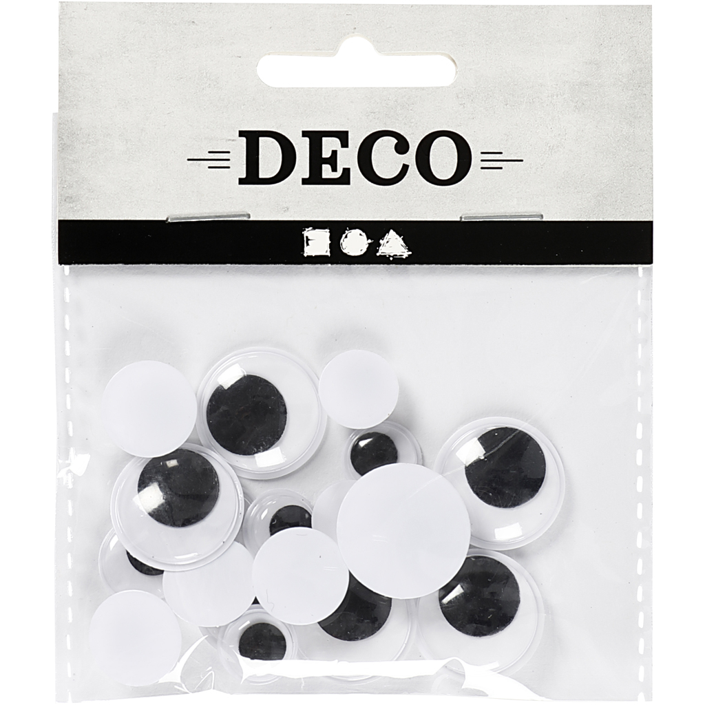 Rulleøyne Creativ Company Ikke Selvklebende 12+14+20 mm 18 Mix/1 Pk
