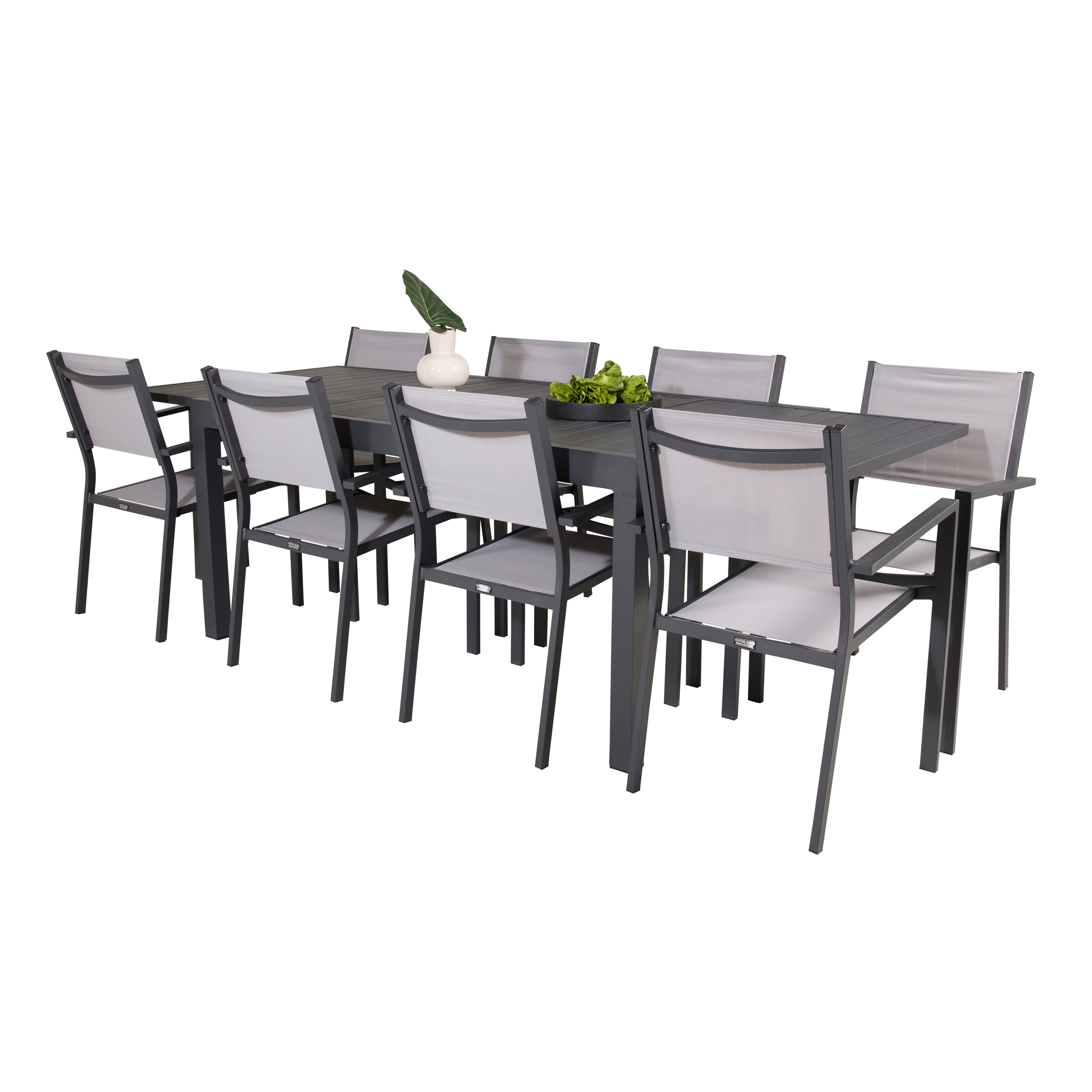 Spisegruppe Venture Home Madrid 160/240 med 8 Copacabana Spisestoler