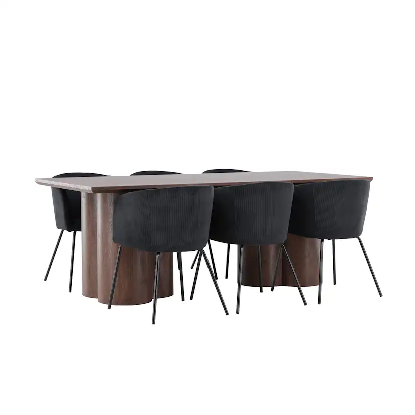 Spisegruppe Venture Home Olivia 210 med 6 stk Berit Stoler