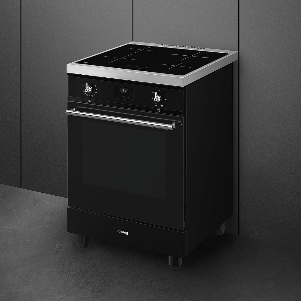 Induksjonsovn Smeg C6IMMBT2 Sort Ovn med Induksjonsplate