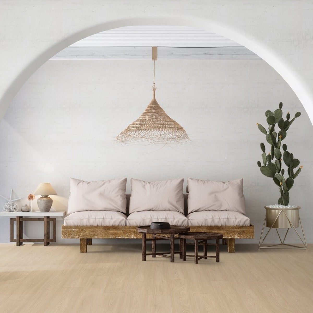 Vinylgulv Gerflor Virtuo 55 Rigid Acoustic Blomma Beige - Eir