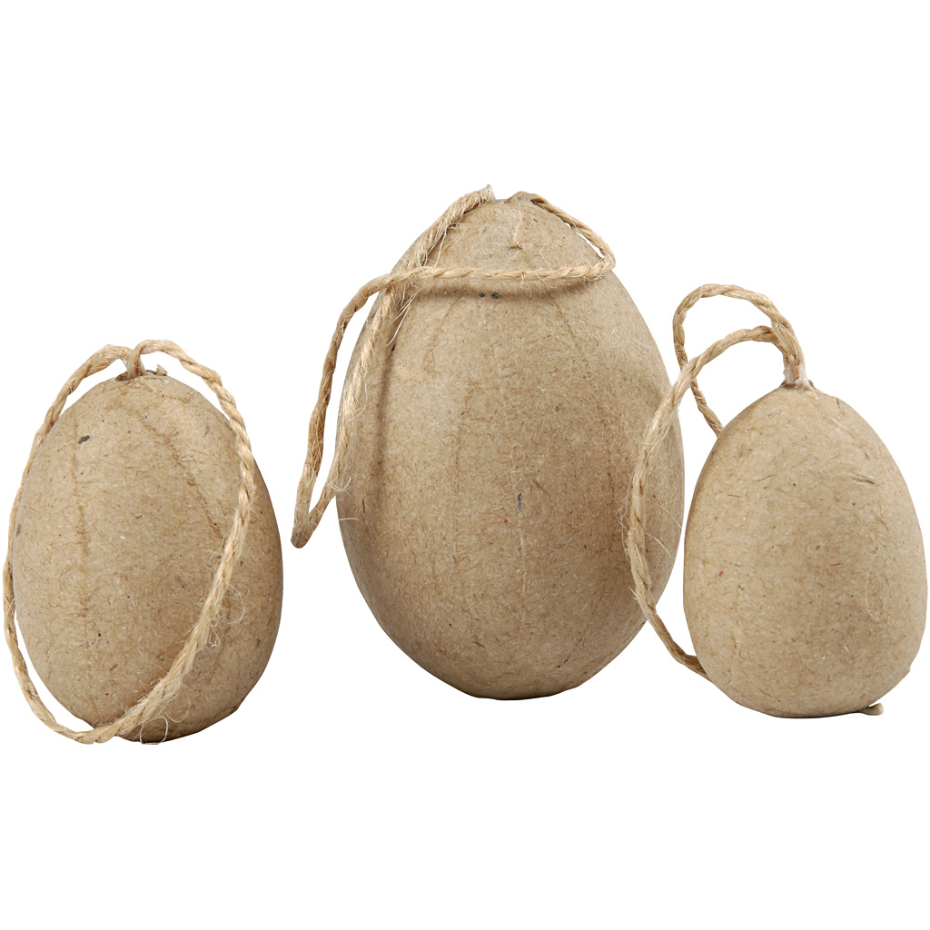 Egg Creativ Company Pappmaché H3+4+5 cm 6 stk/1 Pk