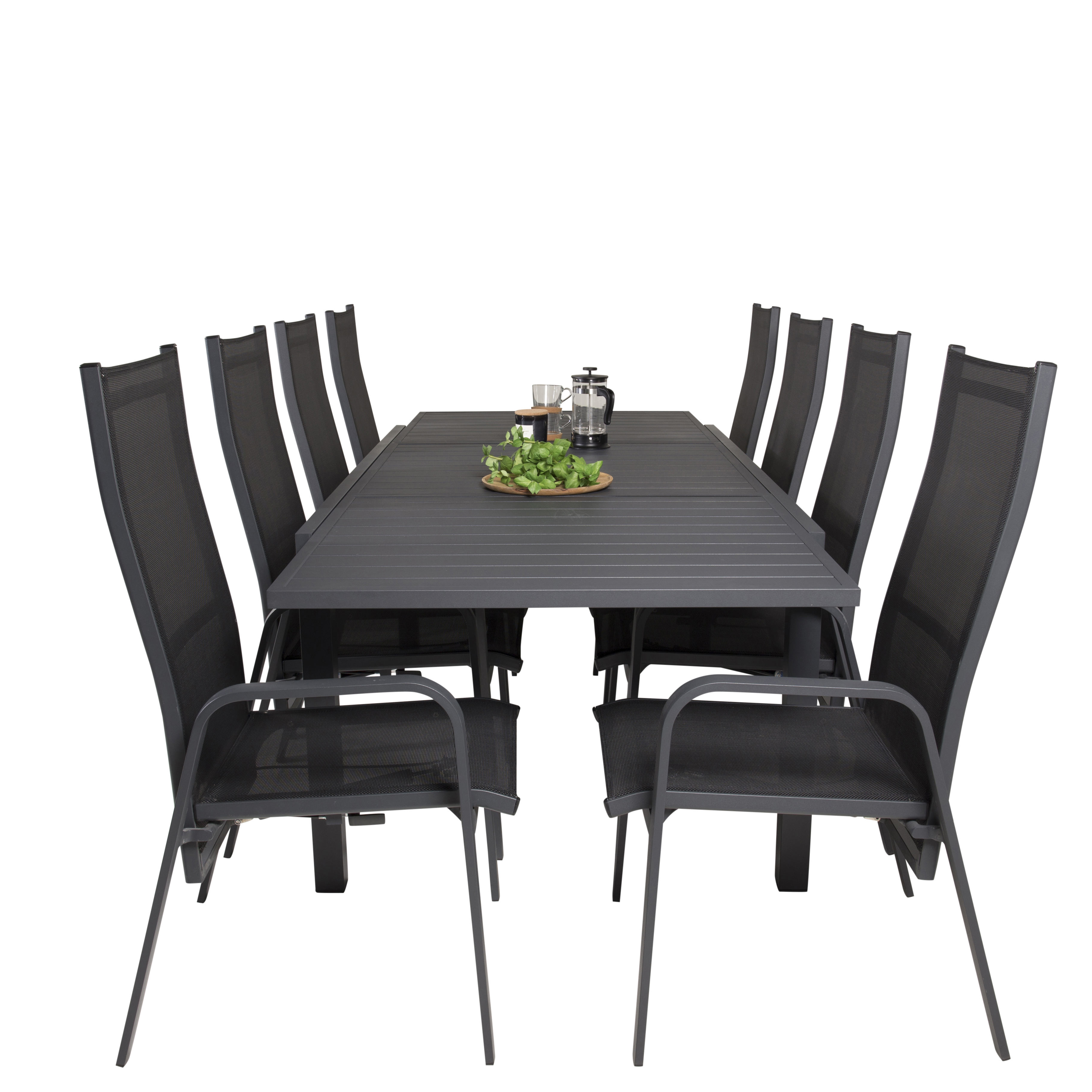 Spisegruppe Venture Home Madrid 160/240 med 8 Copacabana Stoler