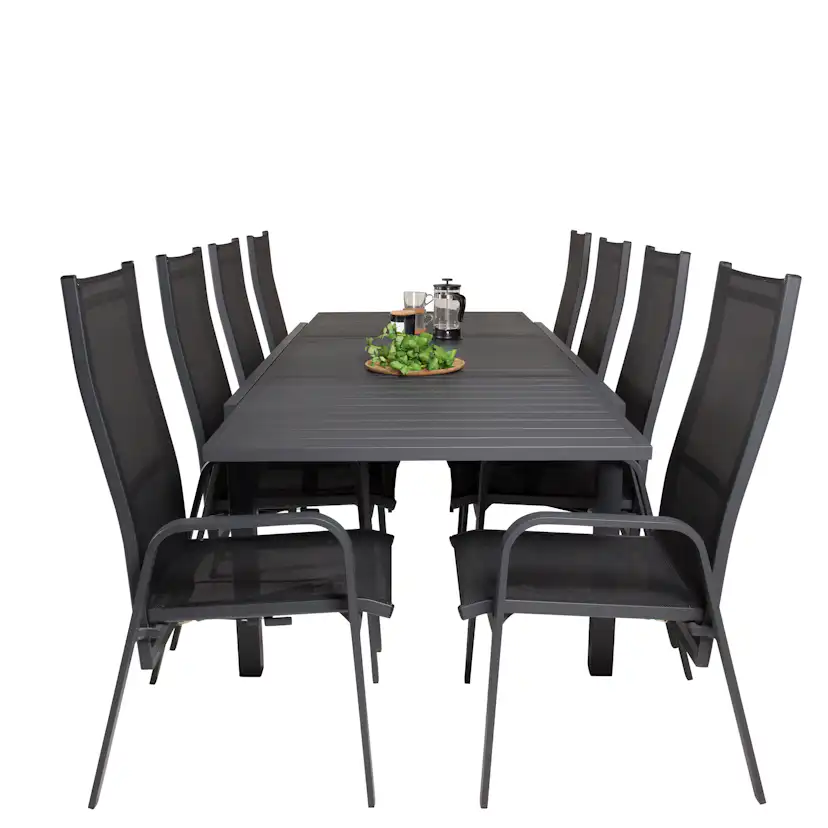 Spisegruppe Venture Home Madrid 160/240 med 8 Copacabana Stoler