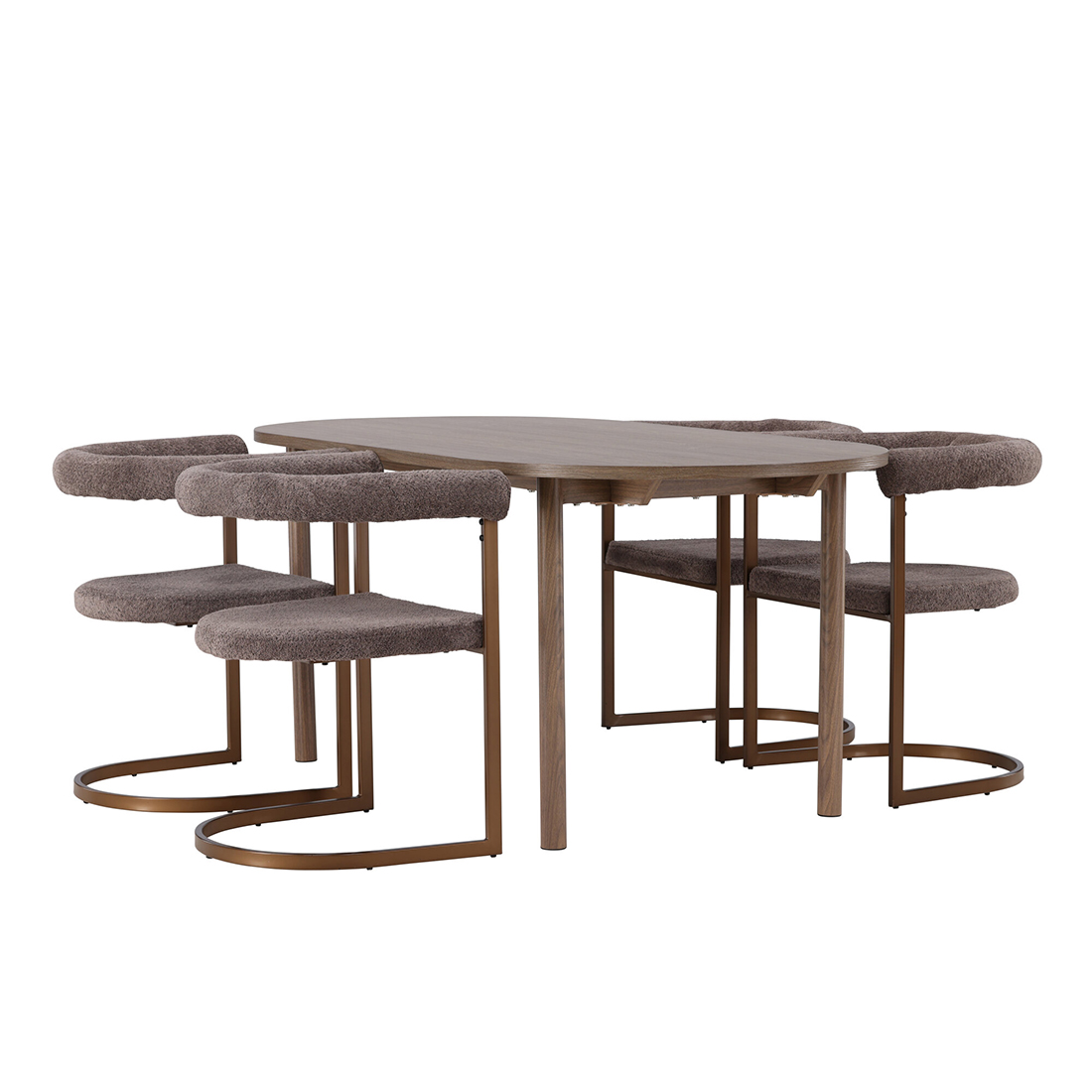 Spisegruppe Venture Home Andy Ø120 cm med 4st Morning Spisestoler