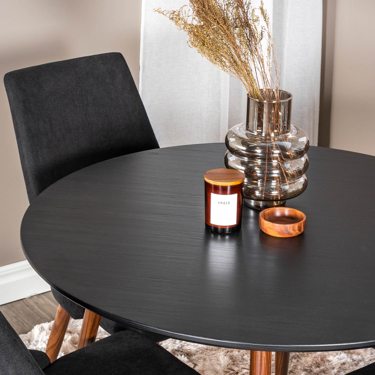 Spisegruppe Venture Home Plake1 med 4 Laura Stoler Polyester Rundt