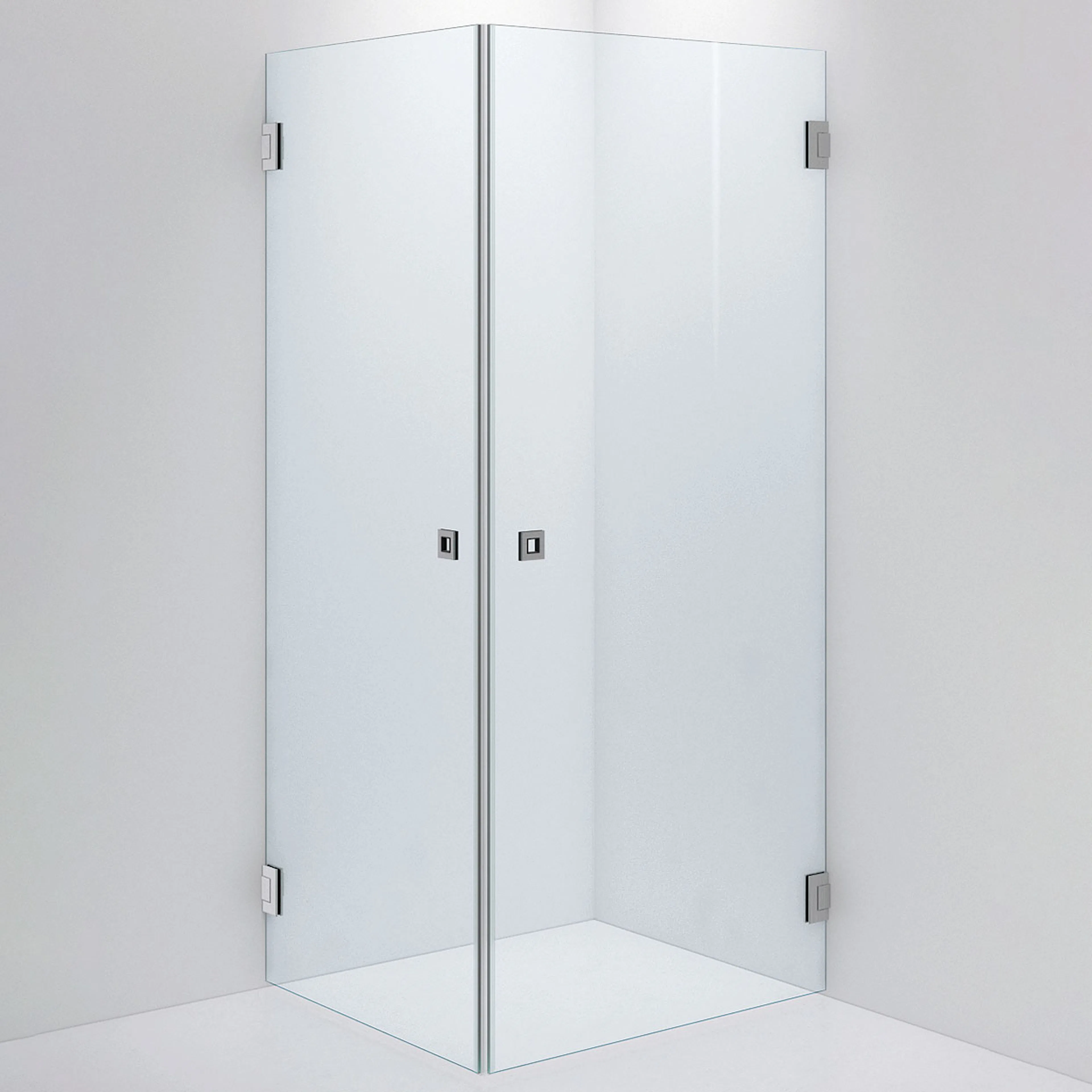 Duschvägg ARC 12 Original,Clear, Brushed Stainless,800x900(v 800x900 mm, Borstad Rostfri