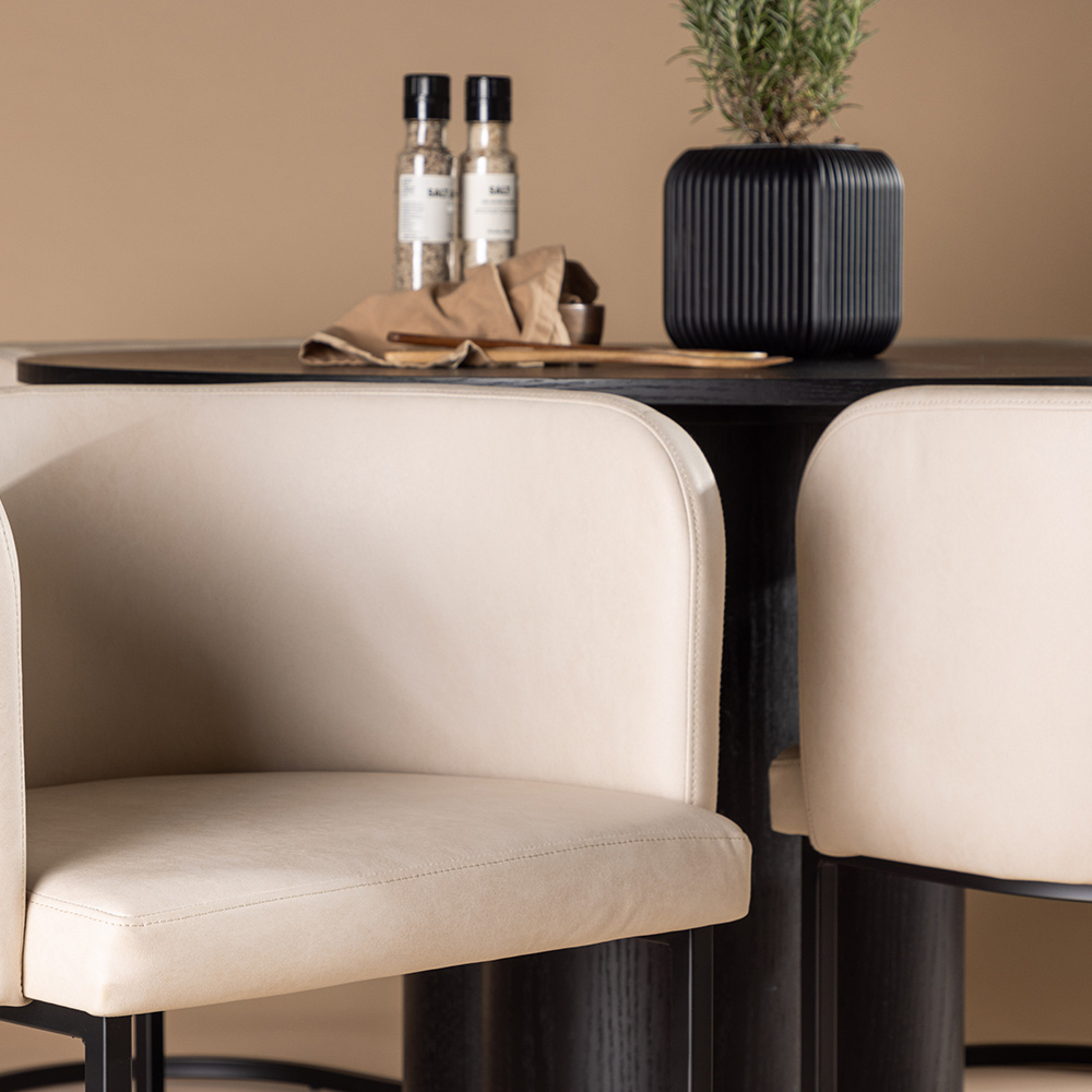 Spisegruppe Venture Home Olivia Ø 110 cm med 4 Simrishamn Stoler
