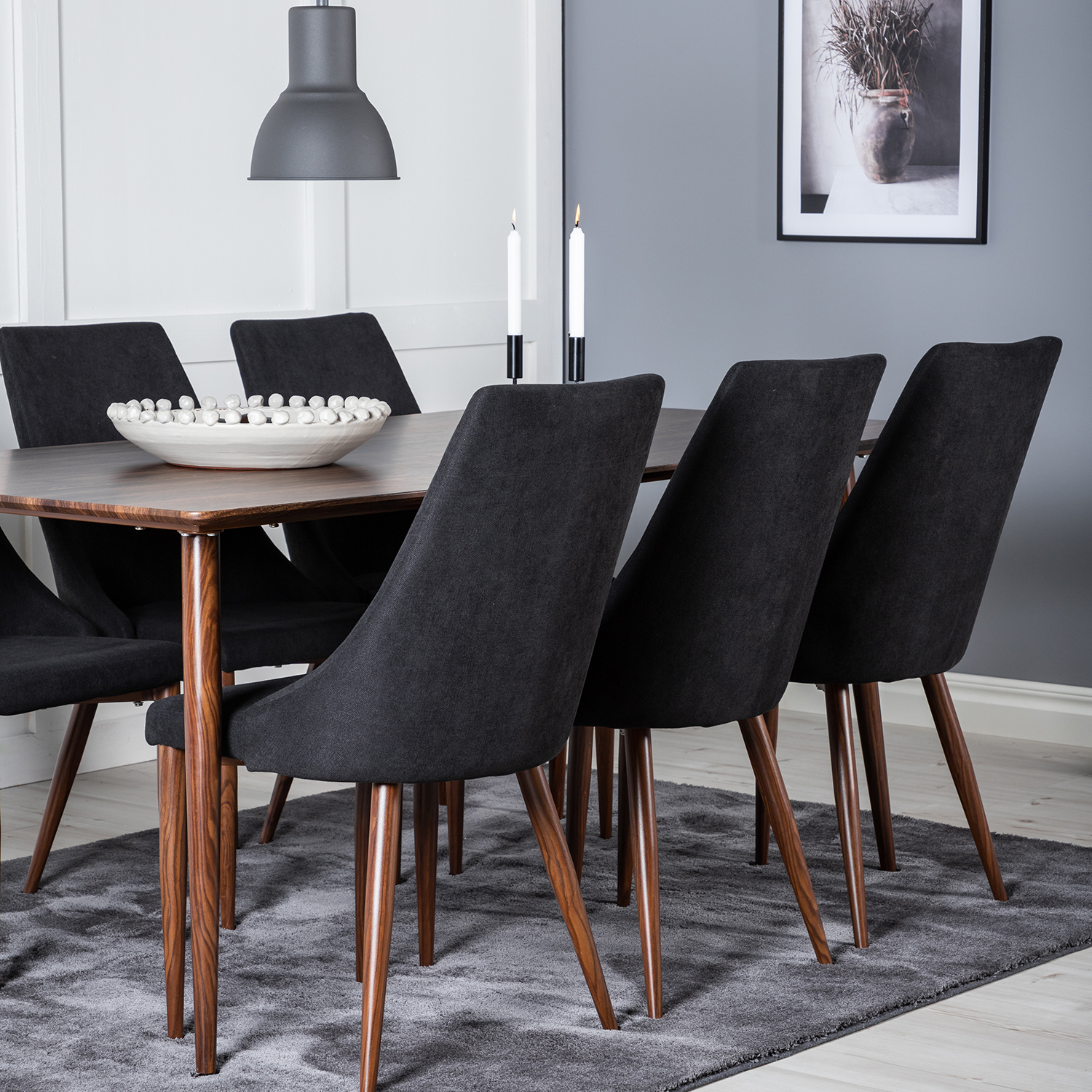 Spisegruppe Venture Home Pobbie med 6 Laura Stoler Polyester